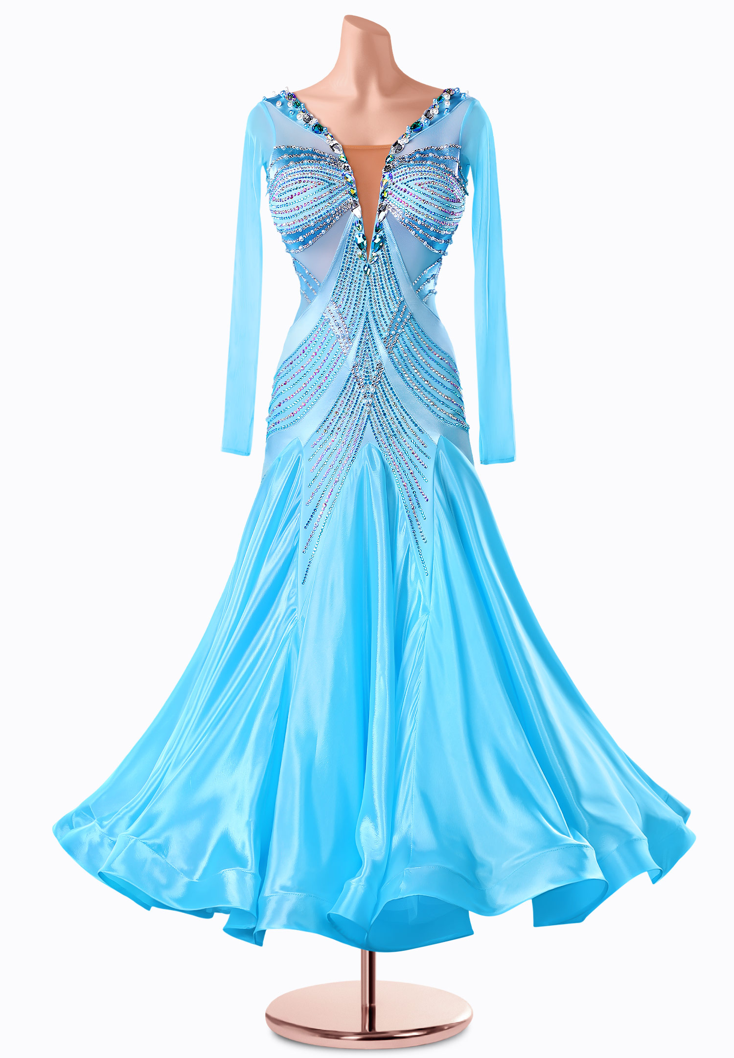 Icy Swirl Ballroom Gown TID-BM0550