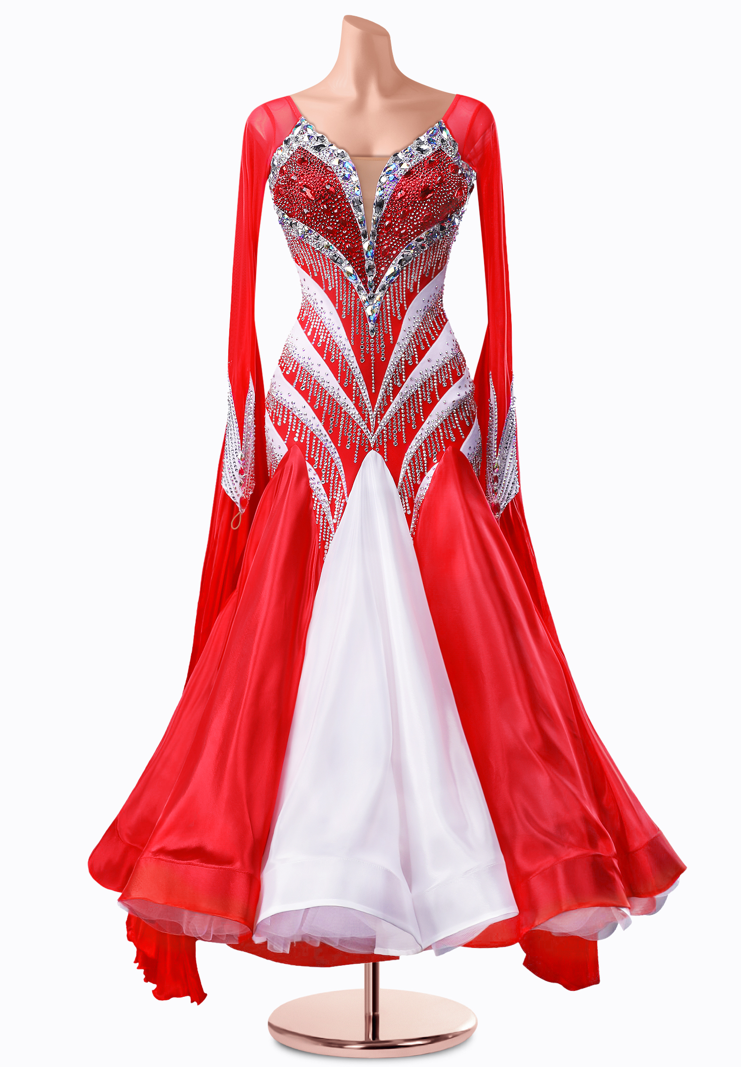 Striped Allure Ballroom Gown TID-BM0584