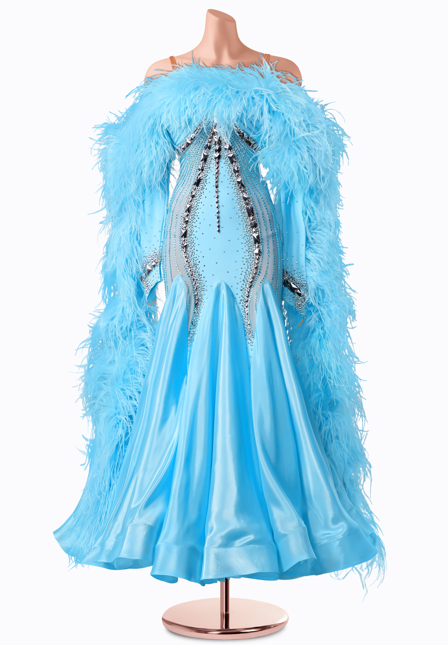 Feather Sky Ballroom Gown TID-BM0593