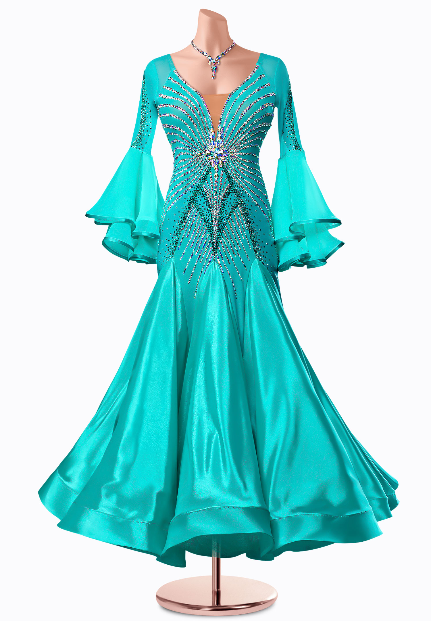 Triple Lagoon Ballroom Gown TID-BM0600