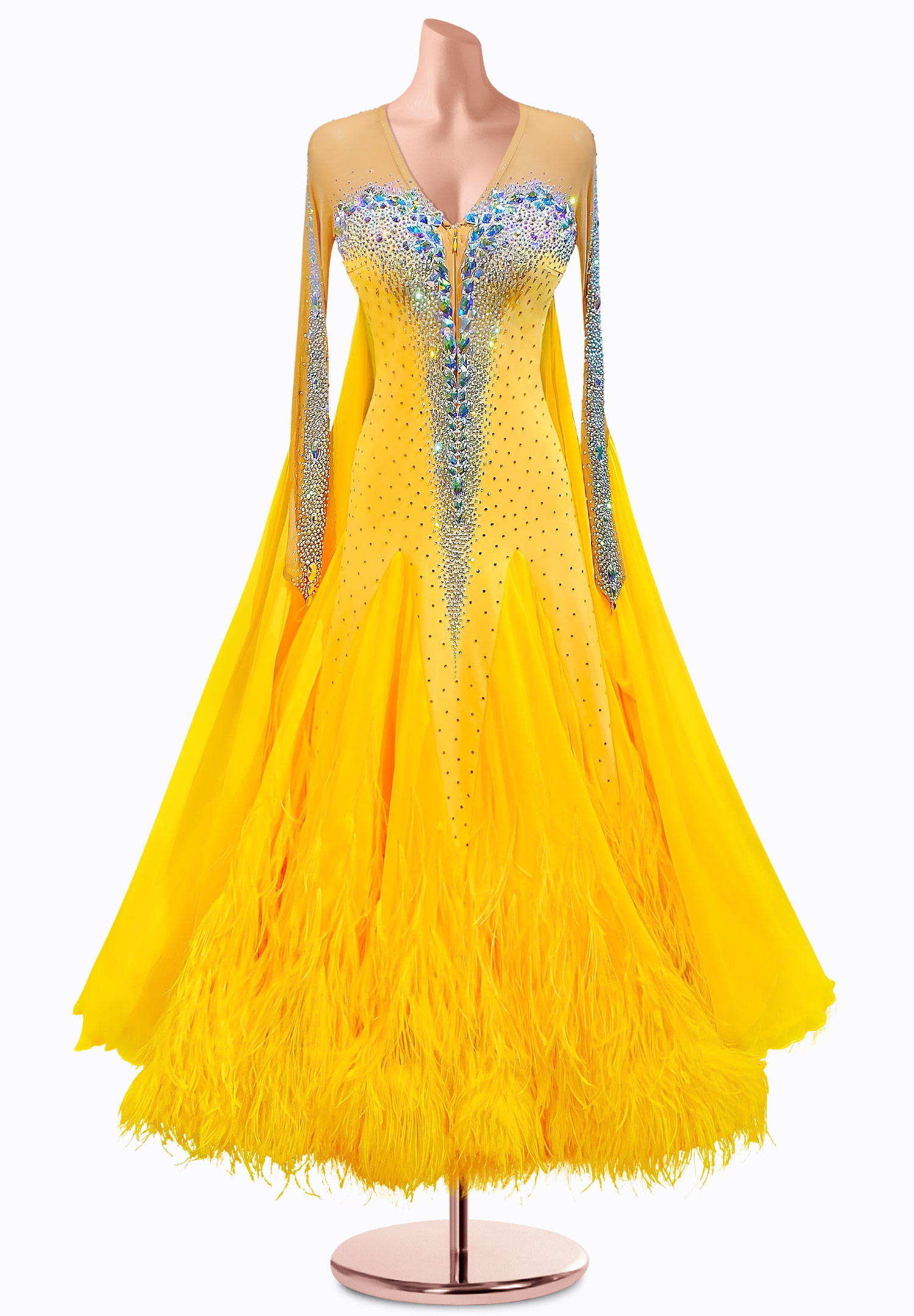 Golden Embrace Ballroom Gown TID-BM0722
