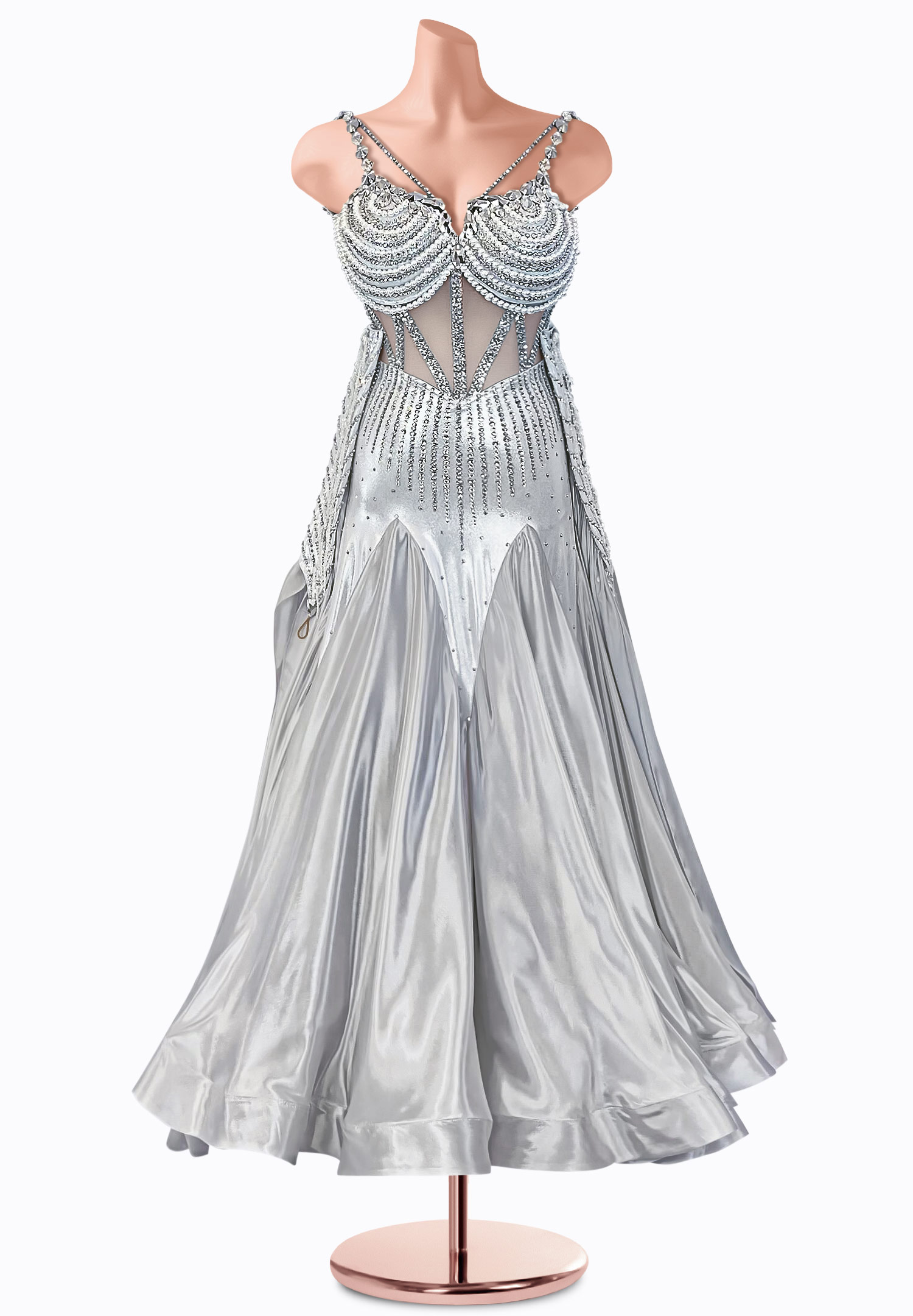 Soft Mist Ballroom Gown TID-BM0736