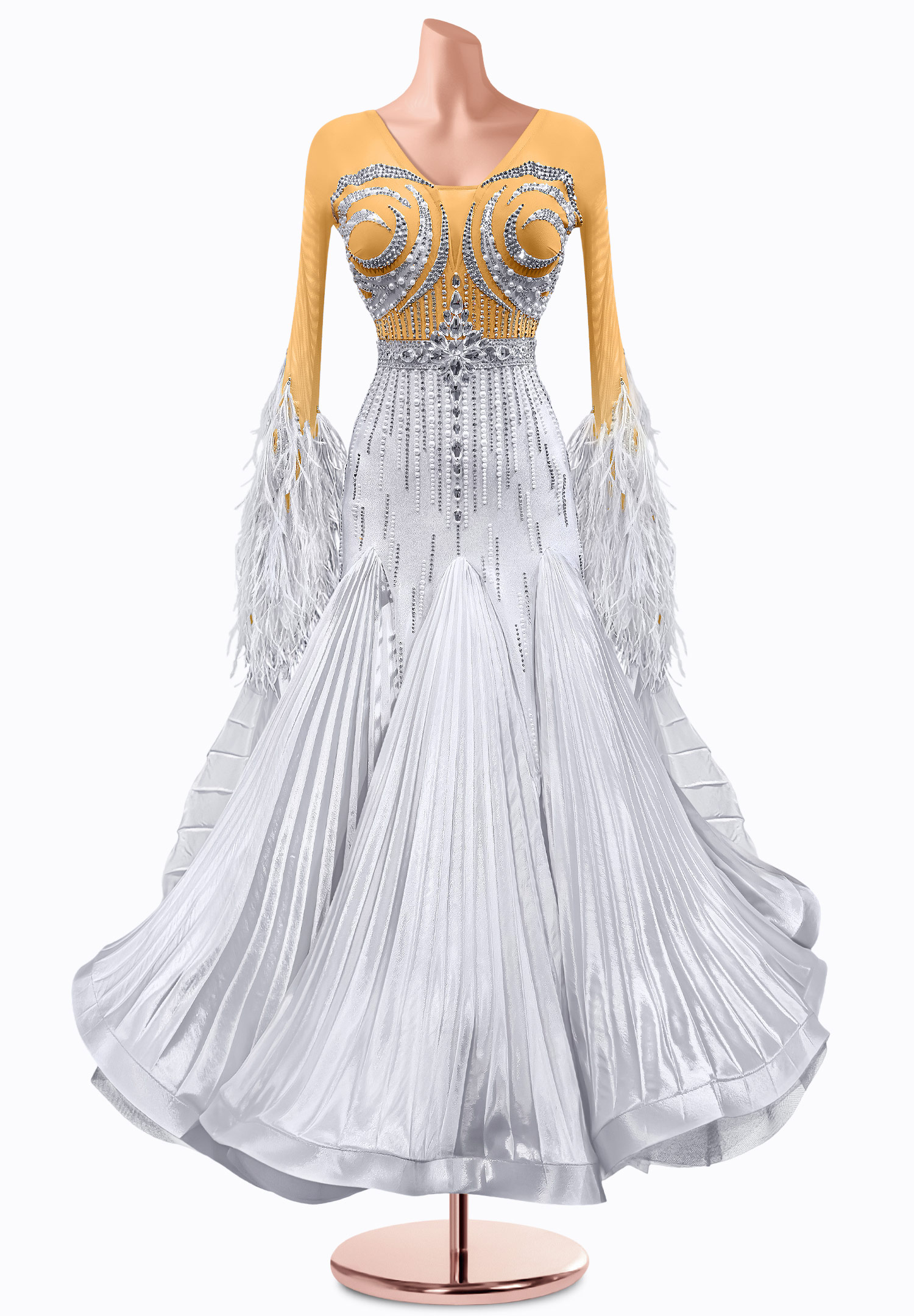 Pleated Escape Ballroom Gown TID-BM0805