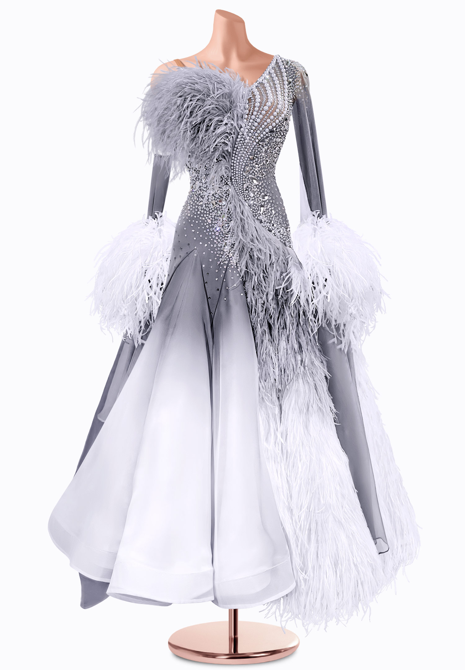 Ombre Gaze Ballroom Gown TID-BM0811