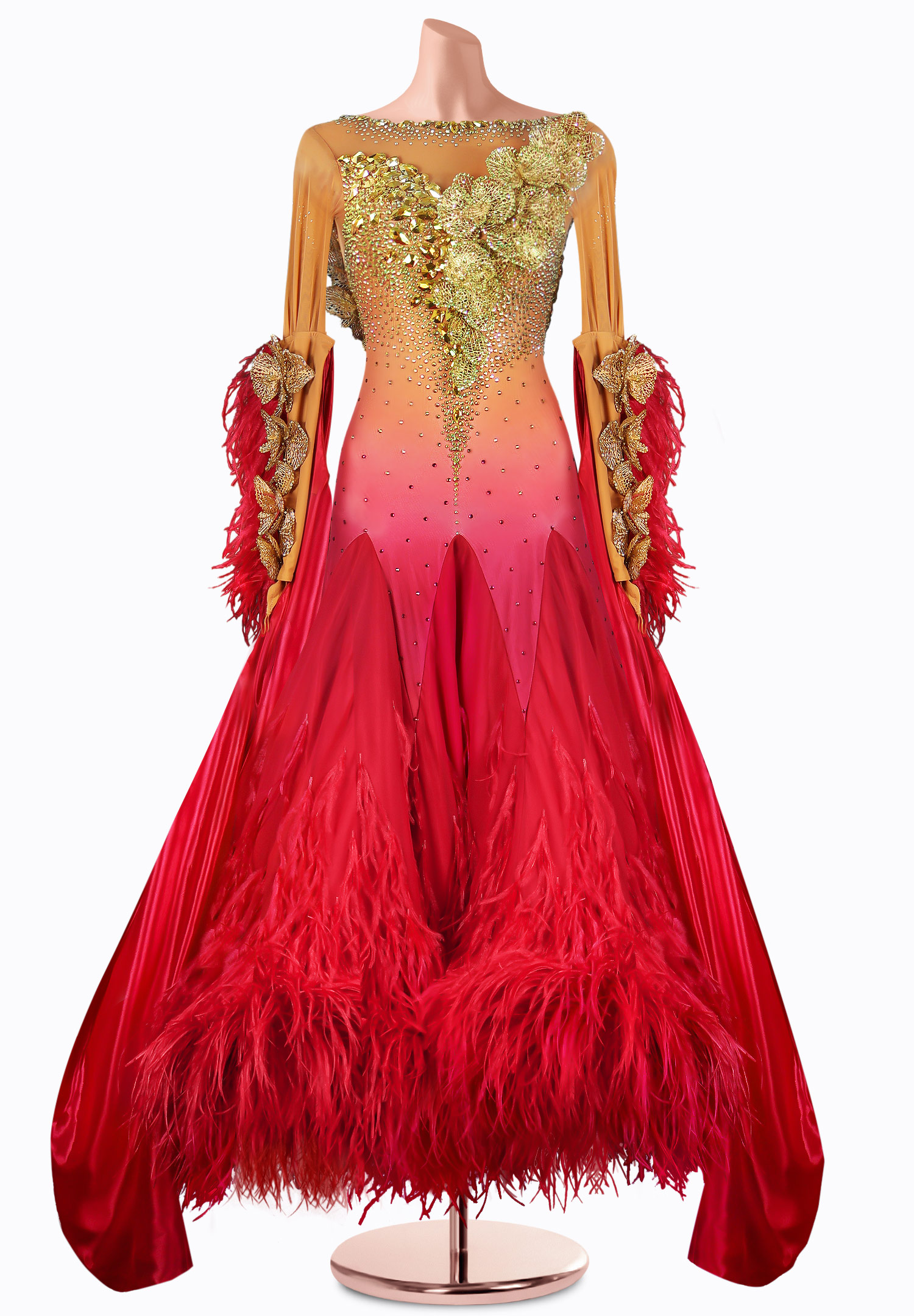 Ombre Orchic Ballroom Gown TID-BM0971