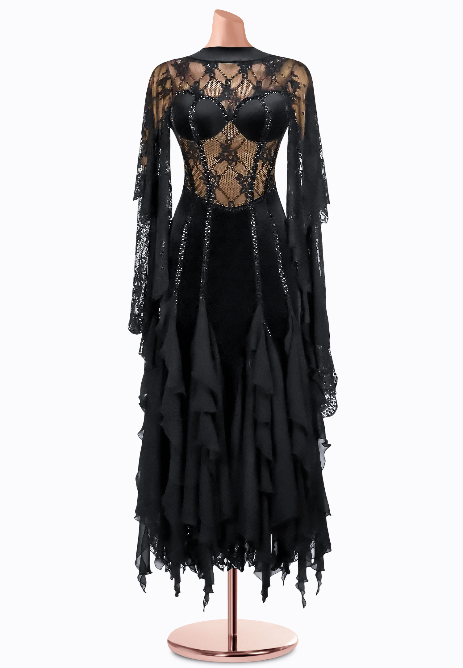 Lace Widow Smooth Gown TID-SM0973