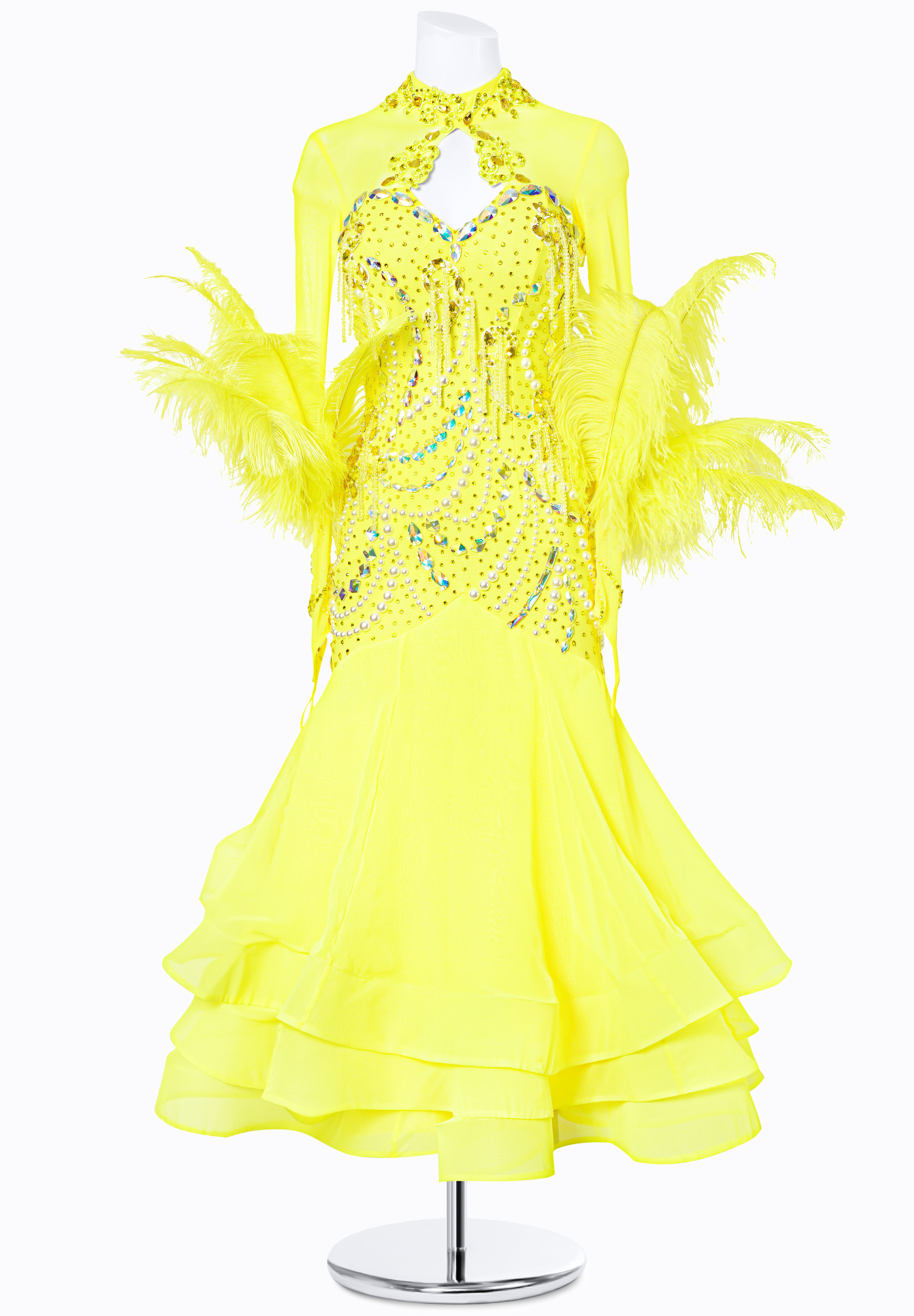 Beaming Feather Ballroom Gown MF-B0386