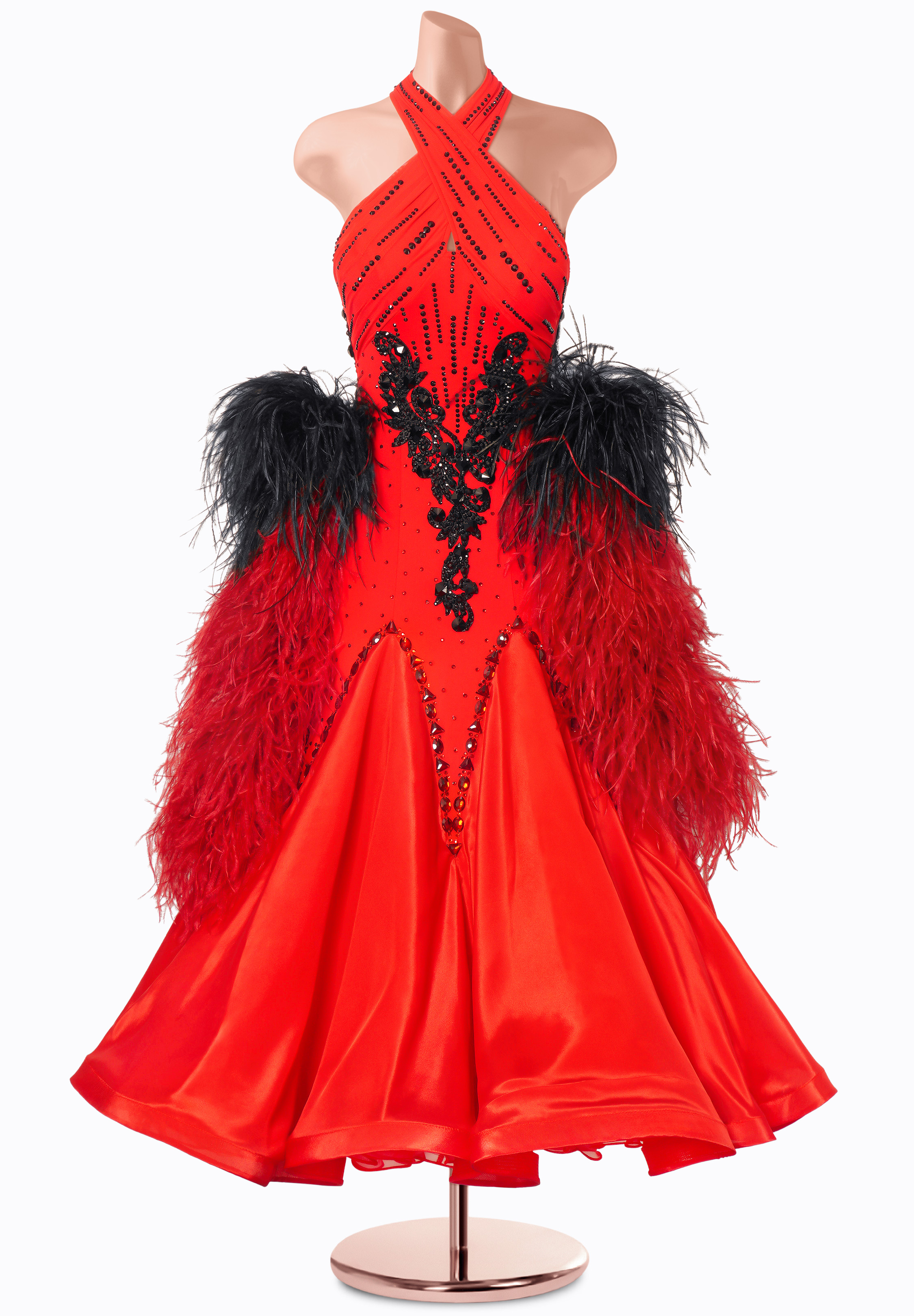 Crimson Noir Ballroom Gown MF-B0415