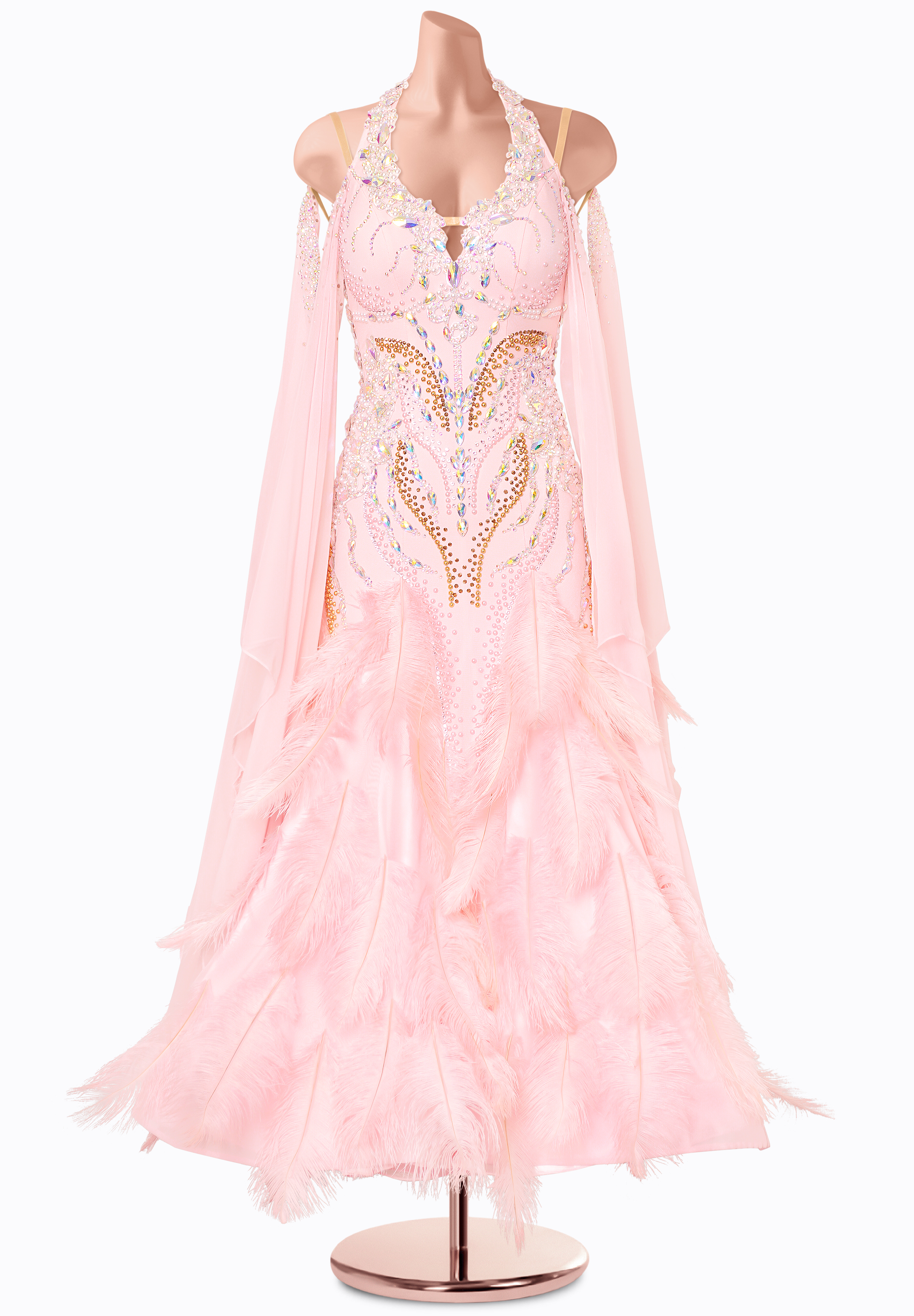 Blushing Twirl Ballroom Gown MF-B0461