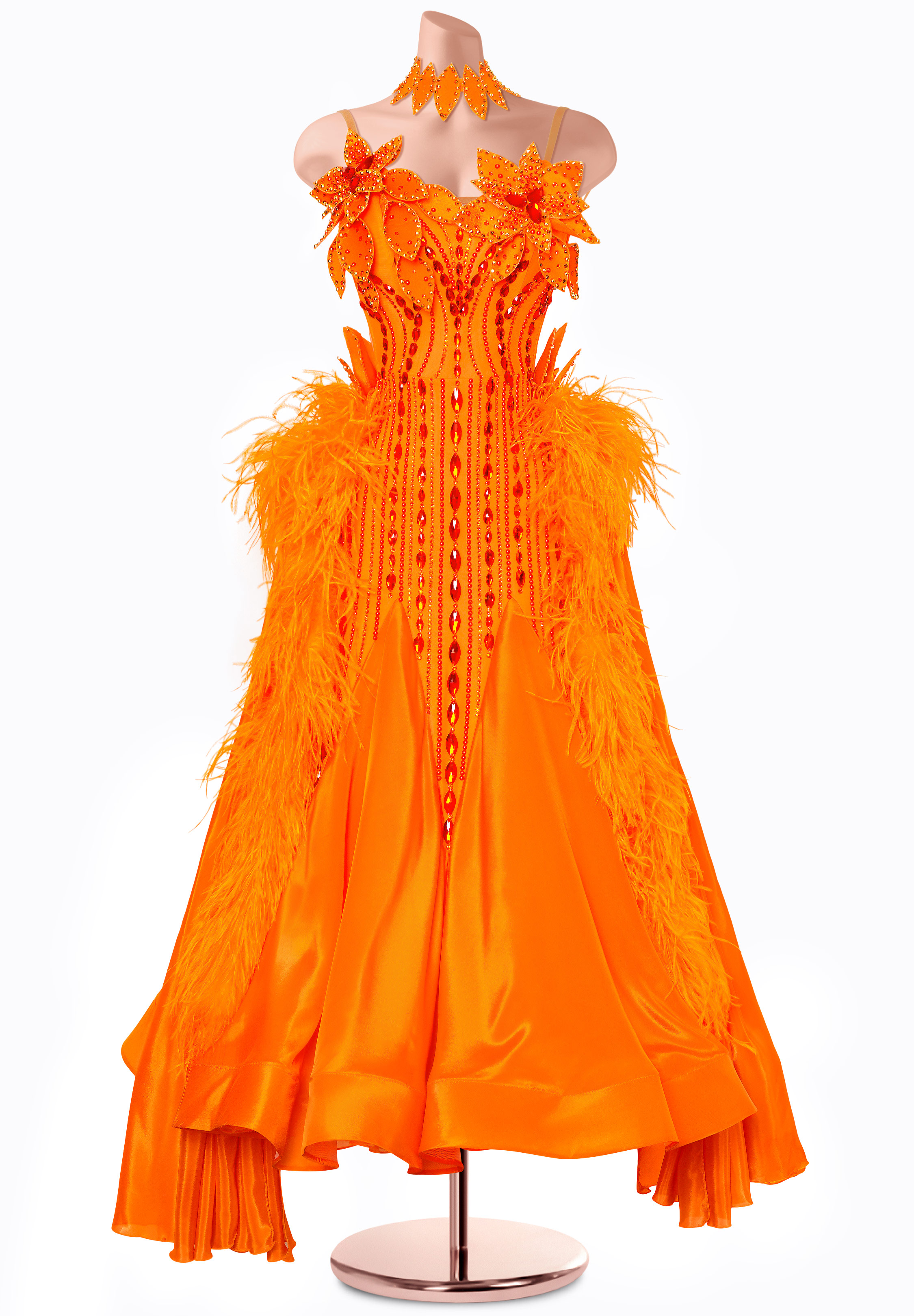 Autumn Flame Ballroom Gown MF-B0480