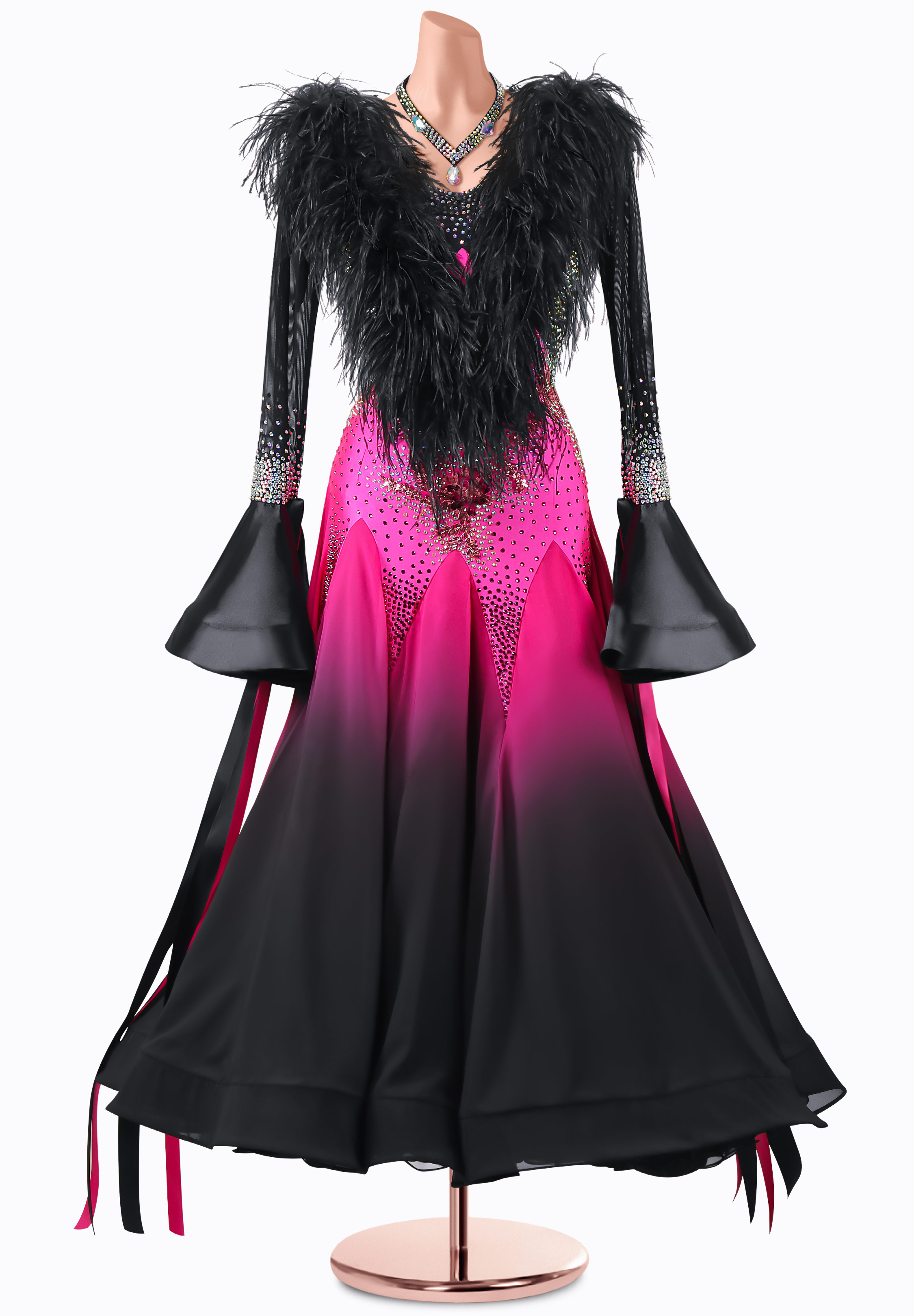 Raven Bloom Ballroom Gown MQ-B307