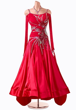 Scarlet Petal Ballroom Gown MQ-B310