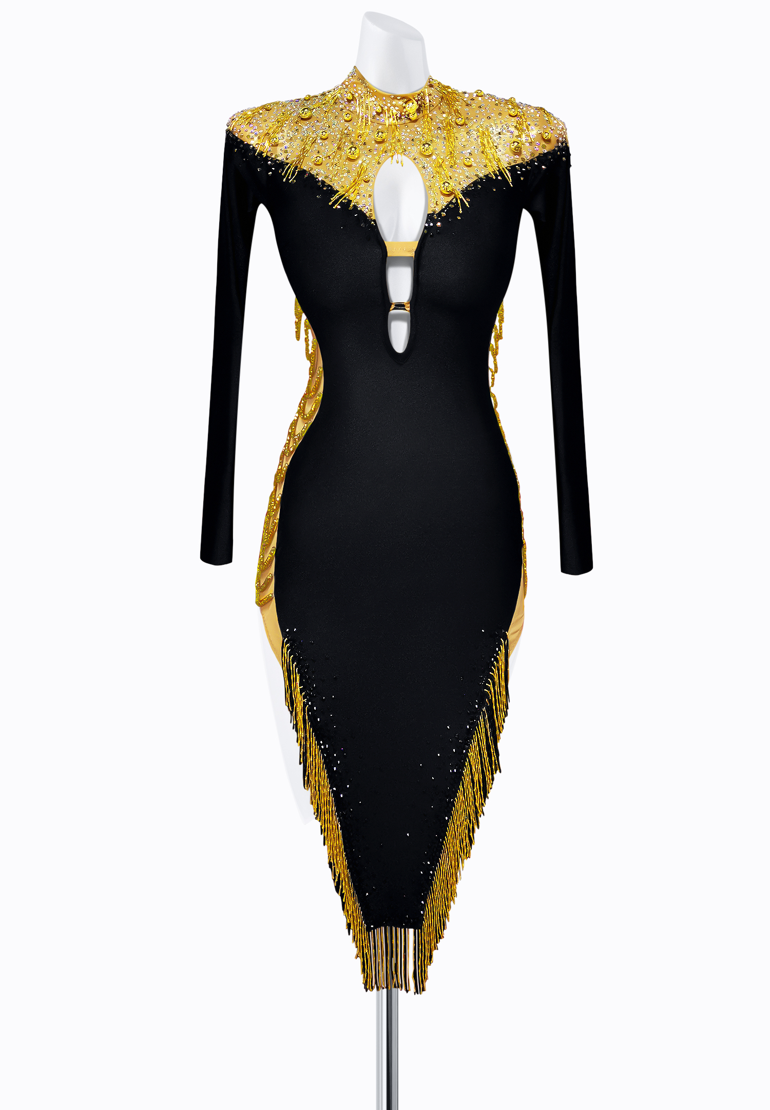 Metallic Bead Latin Dress AM-L3331