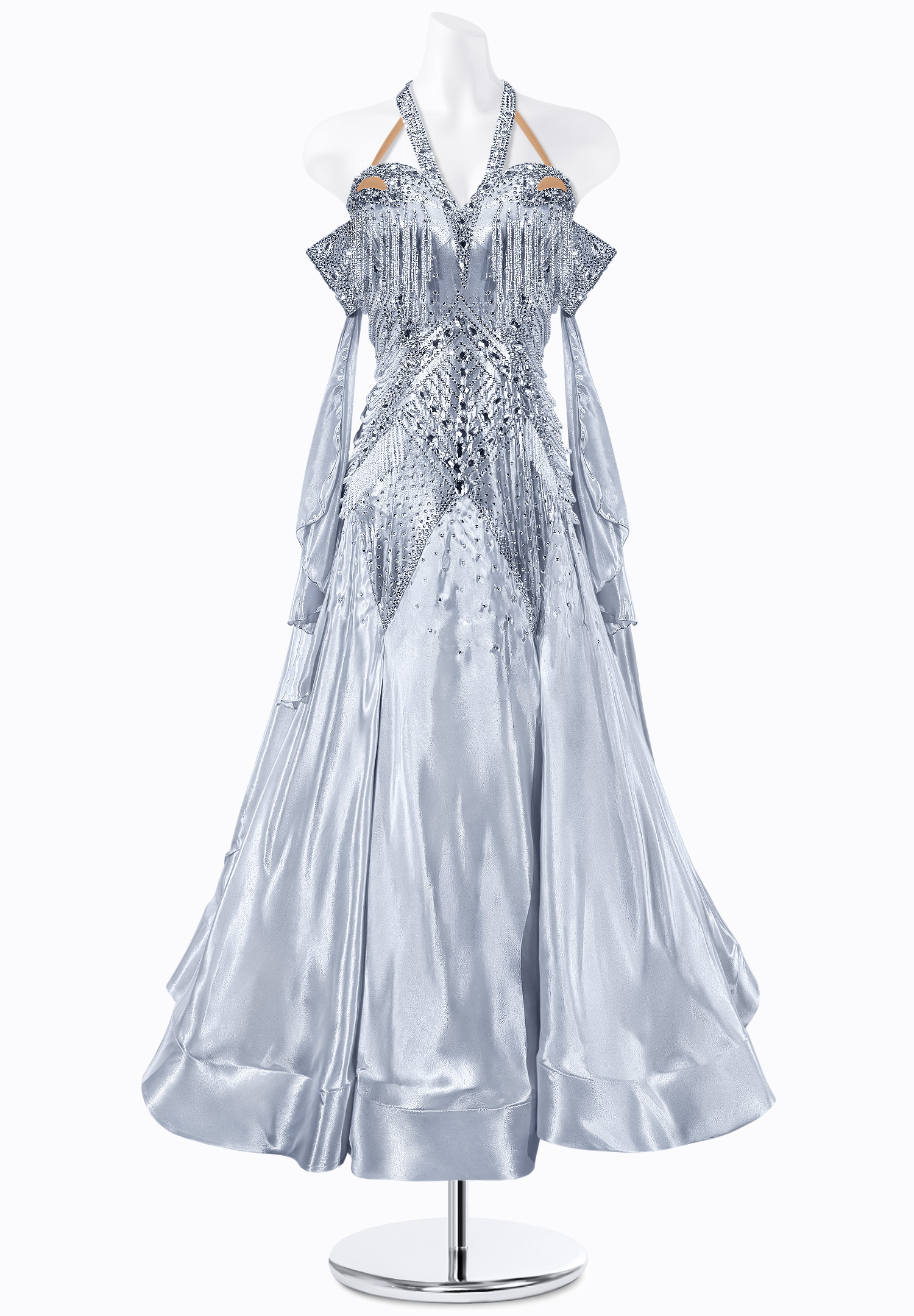 Metallic Crystal Ballroom Dress PR-B240004