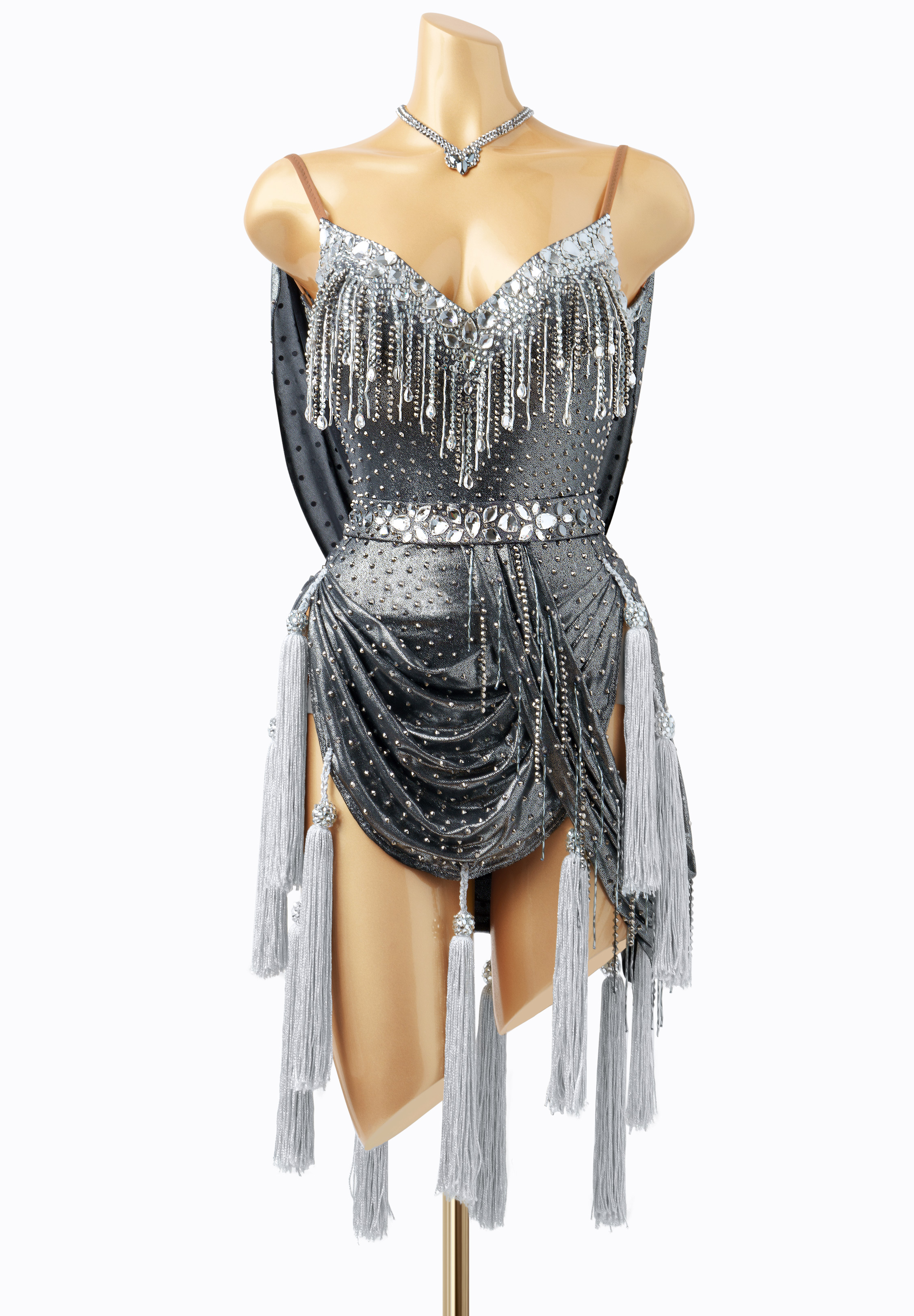 Metallic Tassel Latin Dress AD-L2919