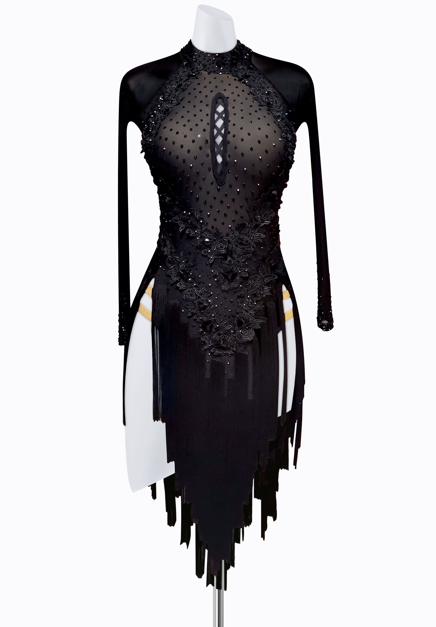 Midnight Flower Latin Dress AM-L3020