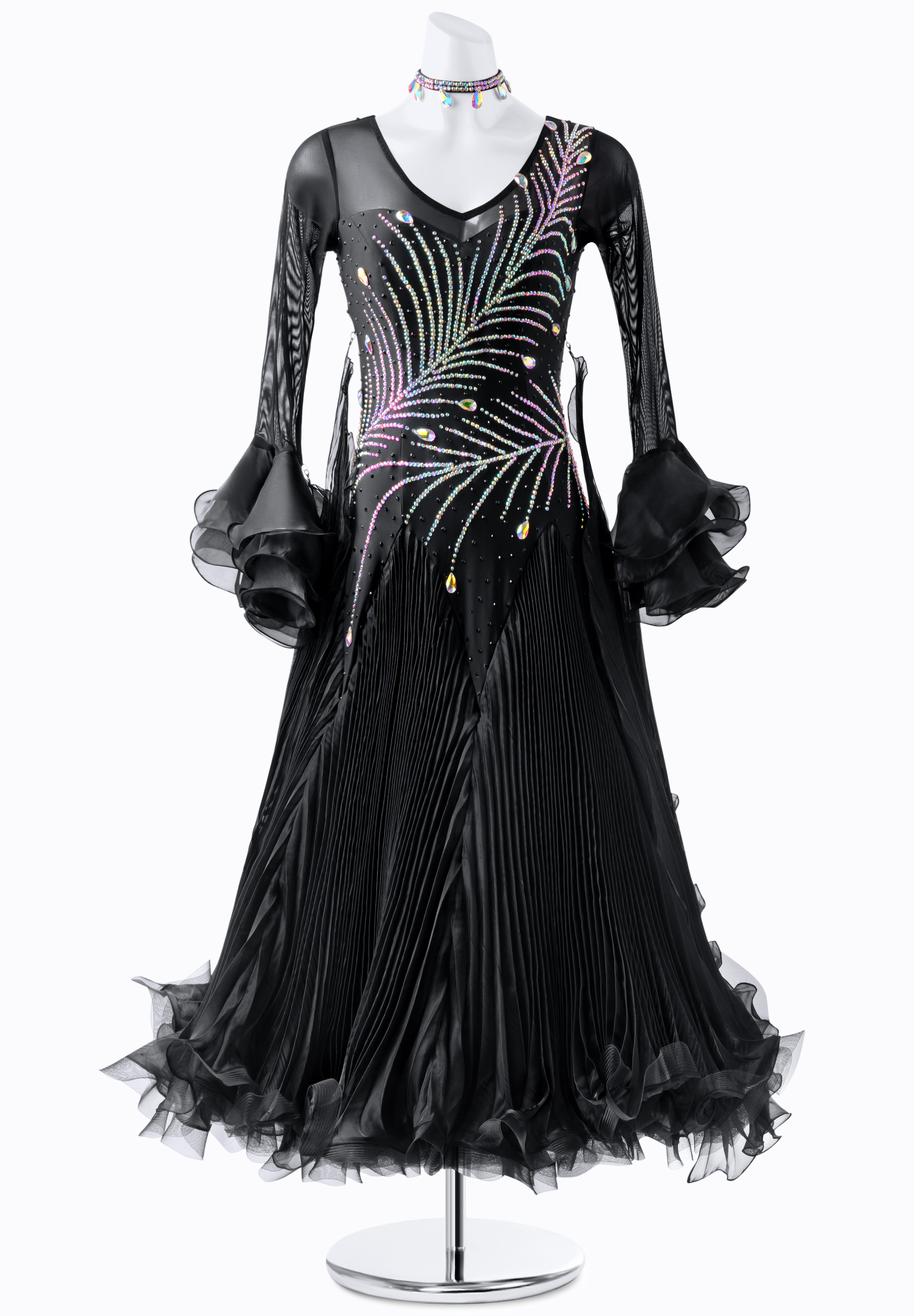 Midnight Pleats Ballroom Gown JT-B4545A