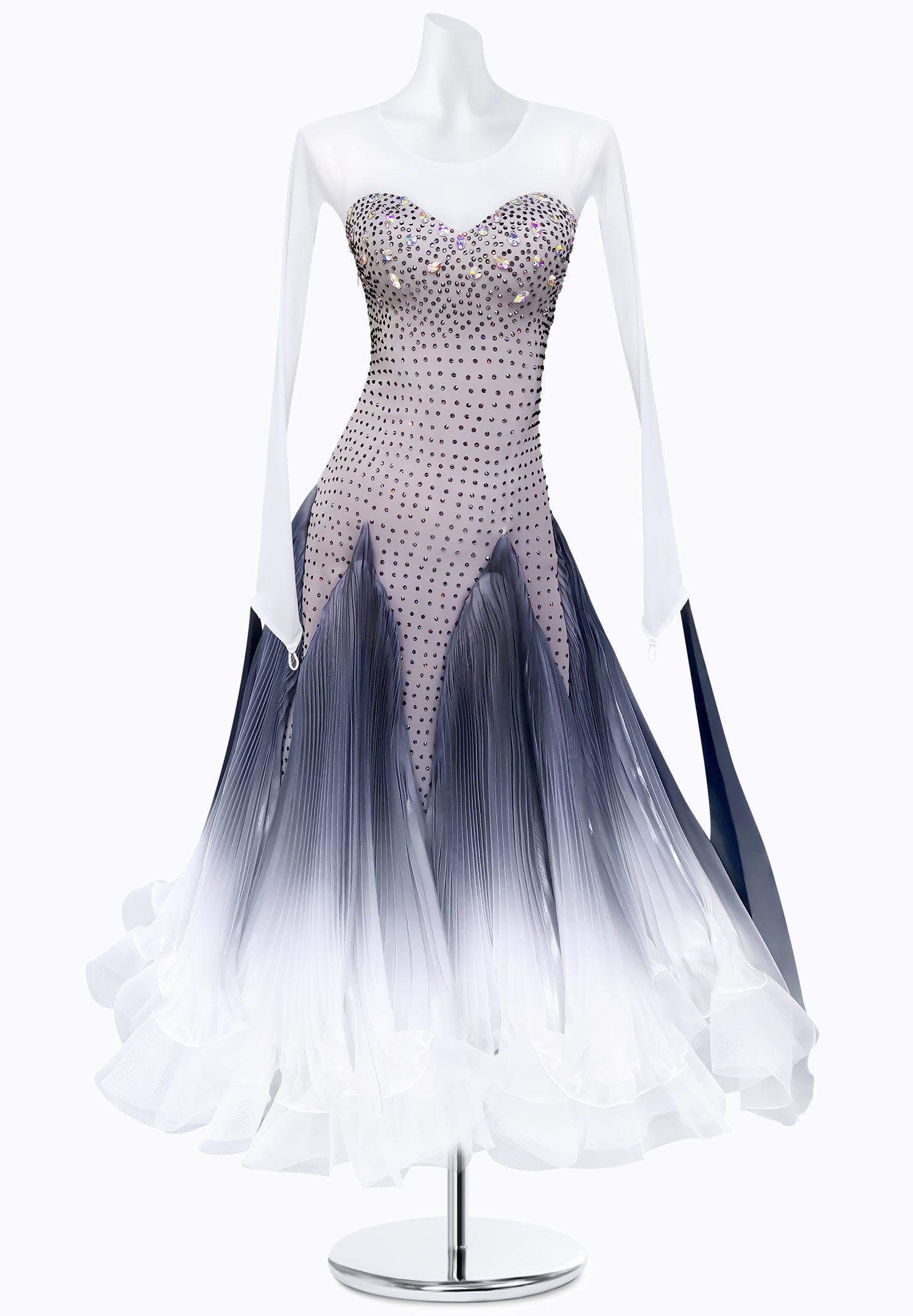 Ombre Pleats Ballroom Gown AM-B3105