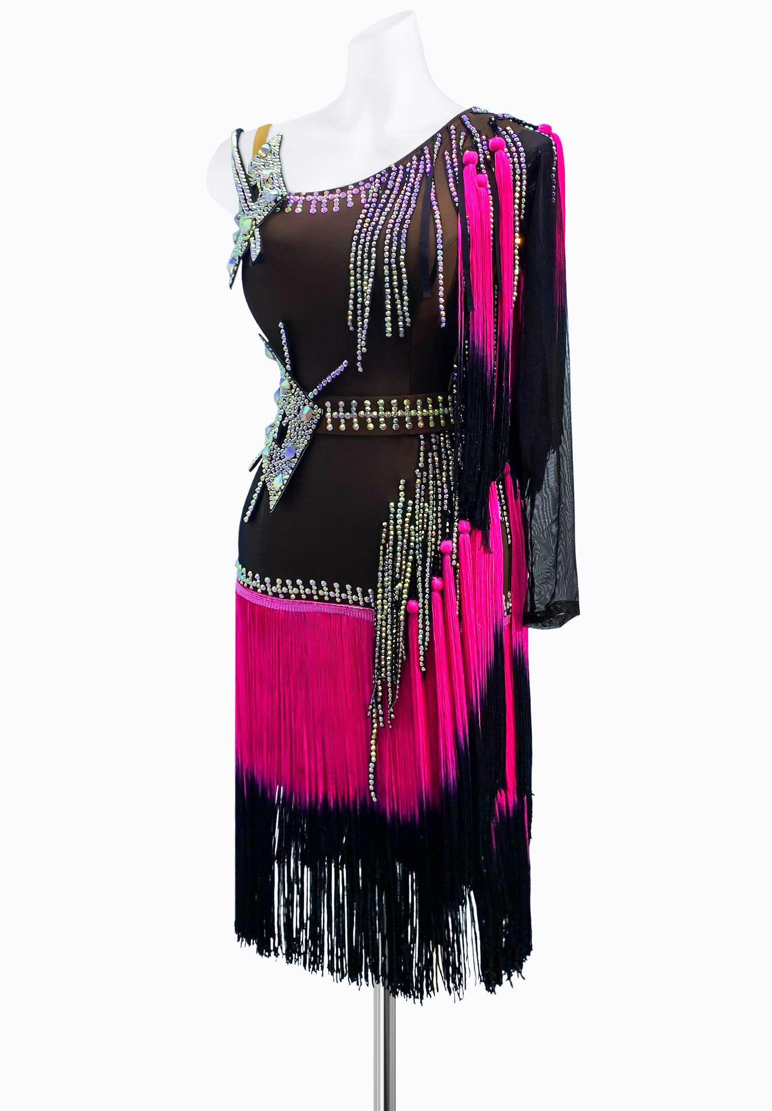 Ombre Tassel Latin Dress JT-L2146