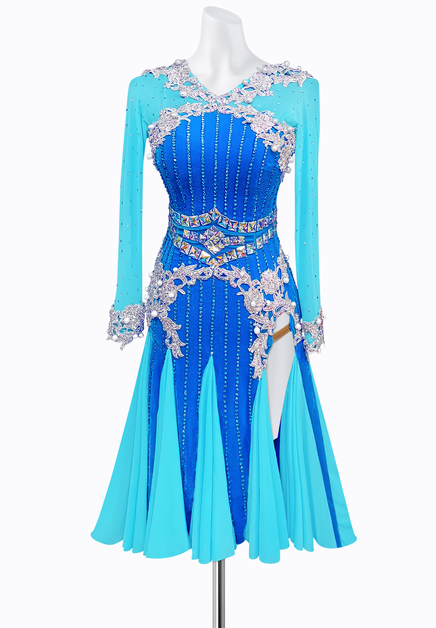 Ornate Pearl Latin Dress AM-L3424