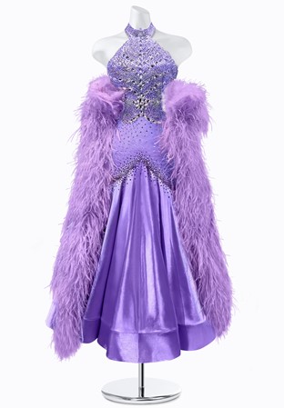 Satin Lilac Ballroom Gown PR-B250007