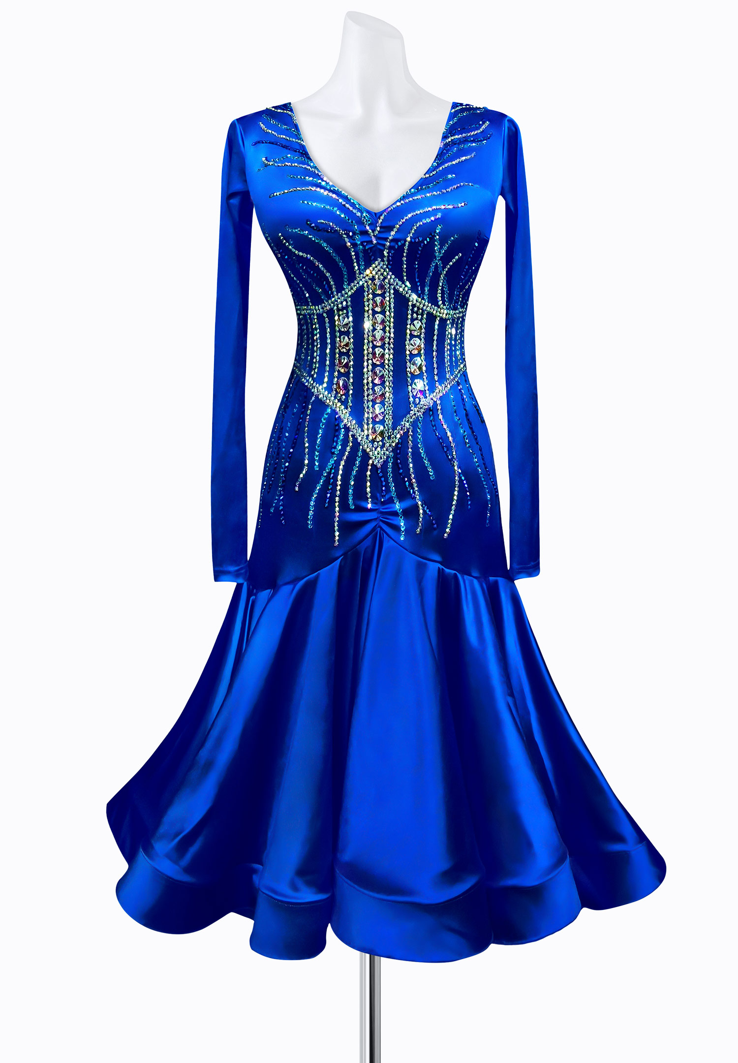 Pacific Satin Latin Dress AM-L3136