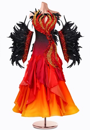 Phoenix Flame Ballroom Gown TID-BM1280