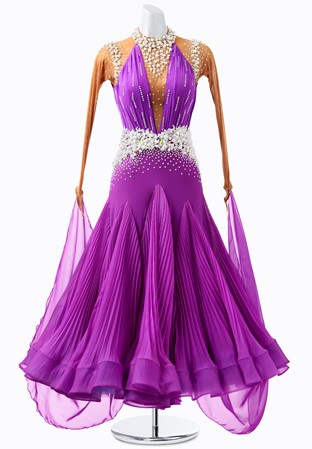 Pleated Pearl Ballroom Gown PR-B210059