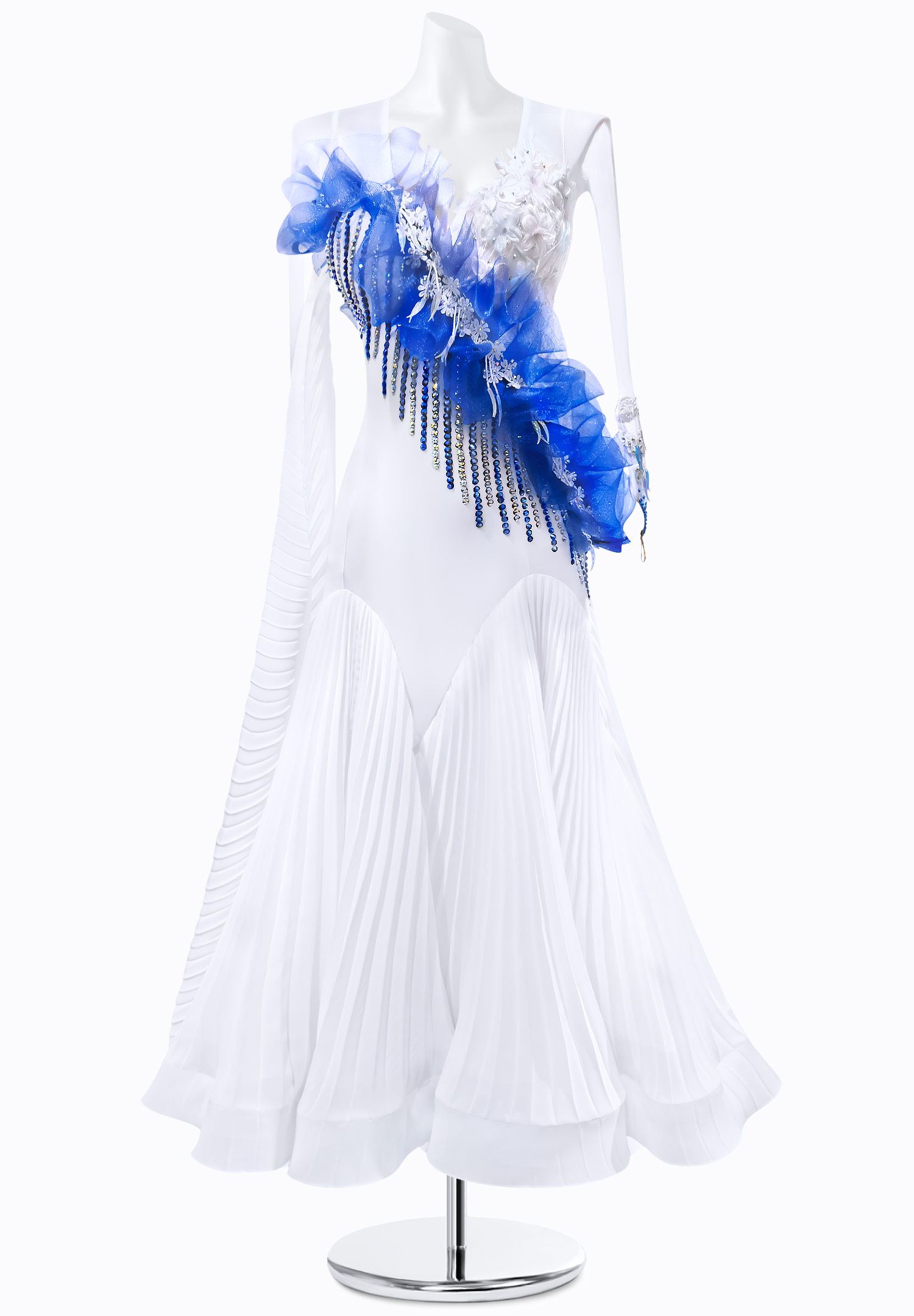 Pleated Poise Ballroom Gown AM-B3351