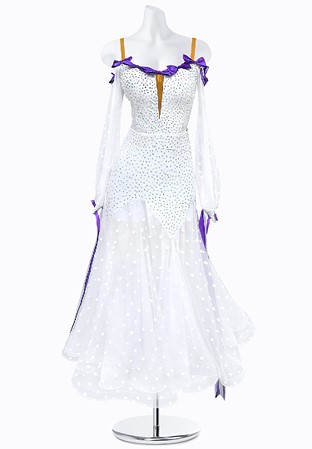 Polka Dot Crystal Ballroom Dress AM-B3127