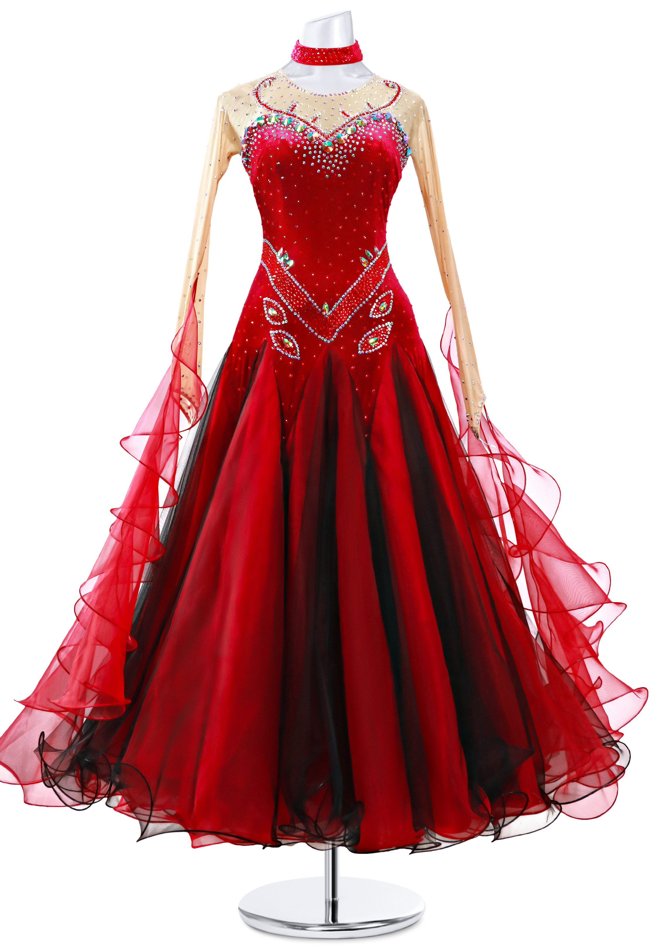 Queen Of Hearts Velvet Ballroom Dress MQ-B226