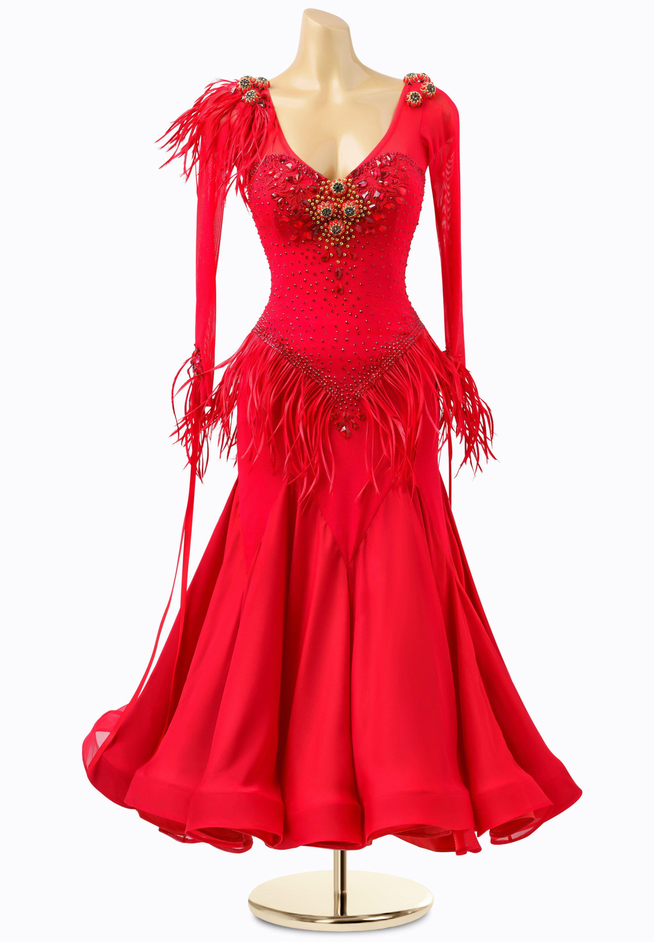 Rouge Flame Ballroom Gown AD-B2911