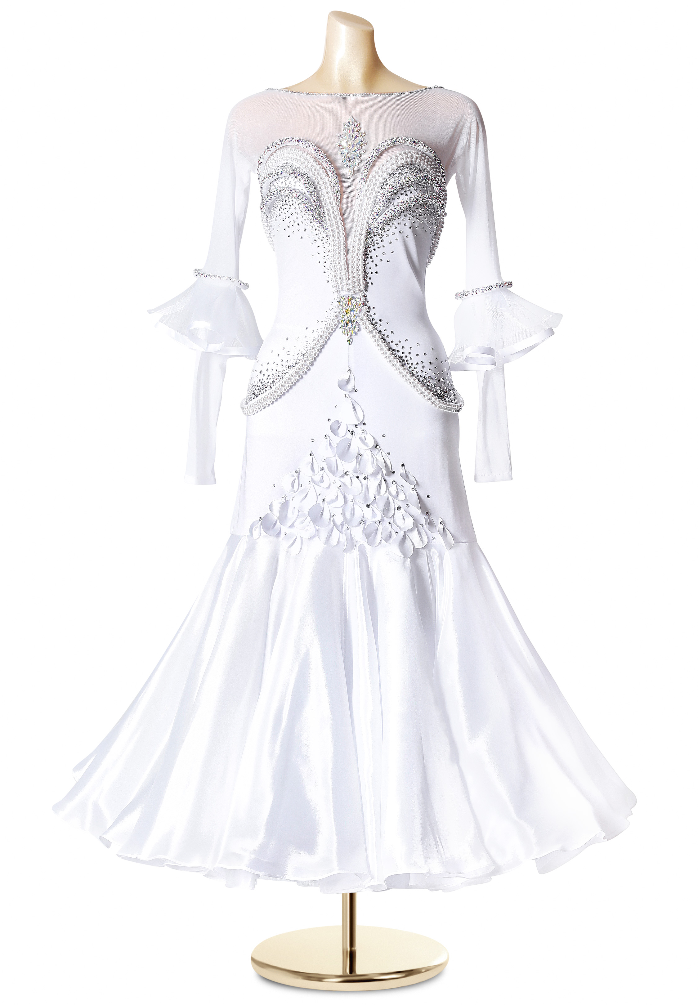 Royal Crystal Pearl Ballroom Gown PC-WB19118