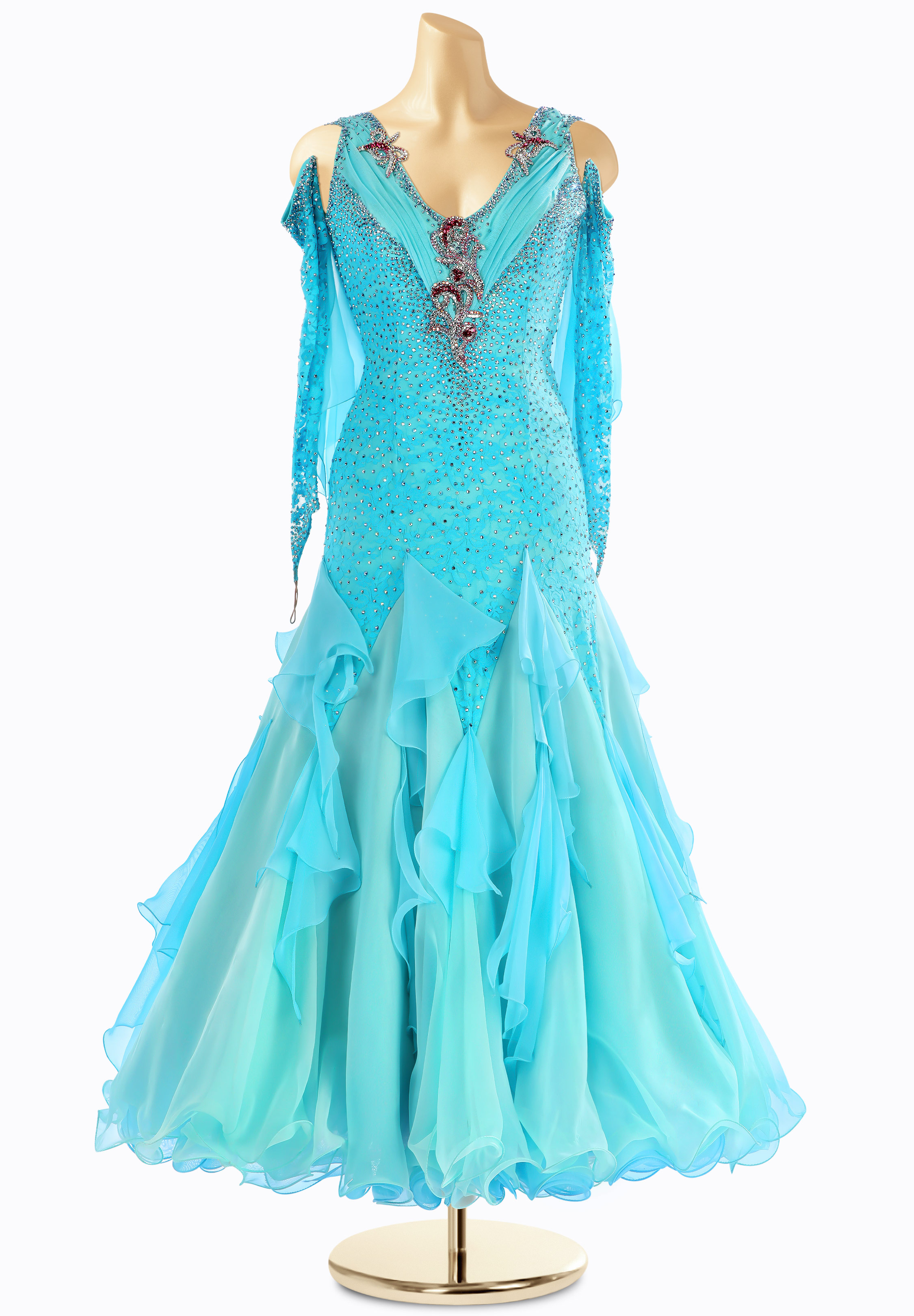 Ruched Cloud Ballroom Gown ZA-10S033