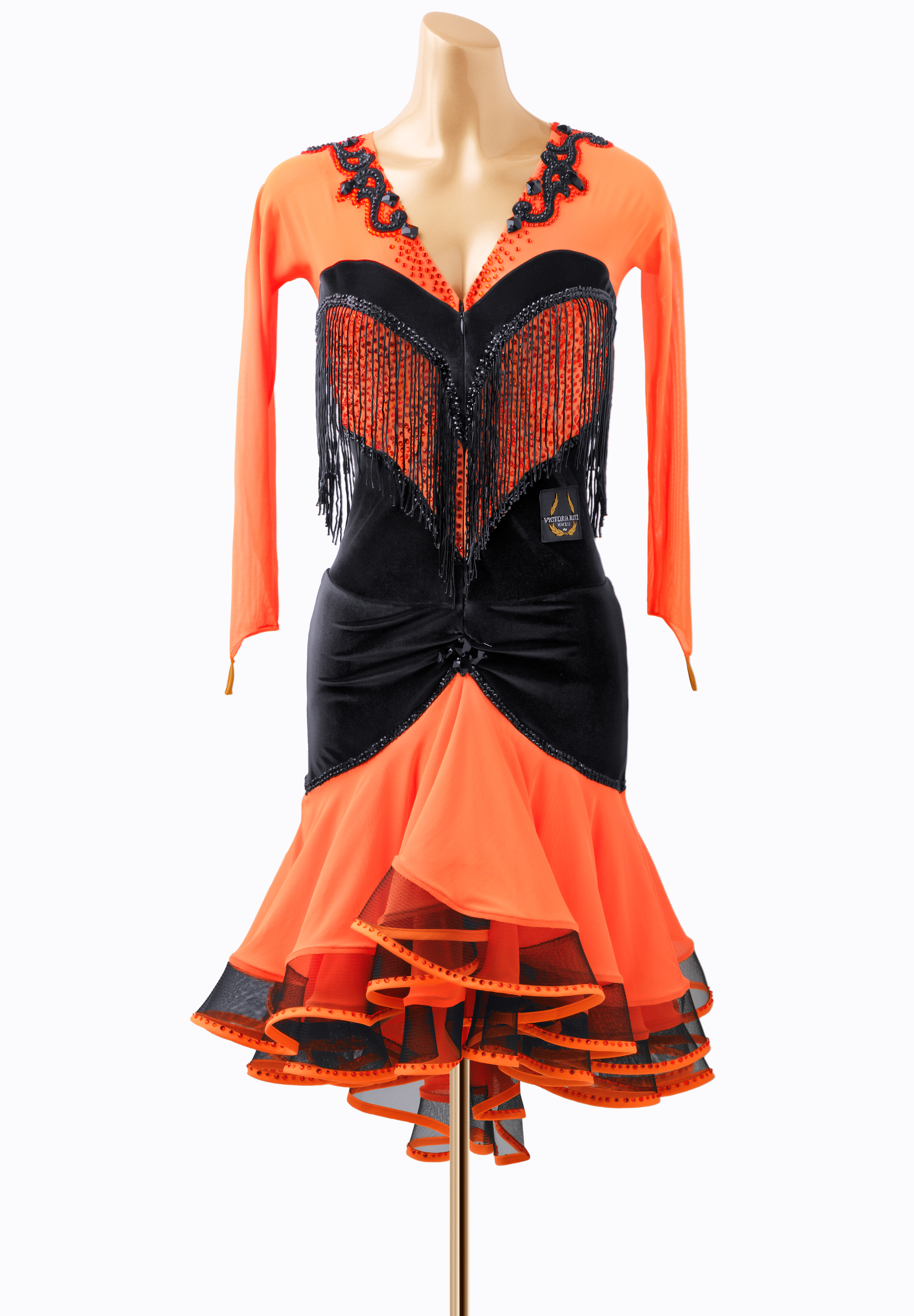 Ruched Sunset Latin Dress VB-L24003