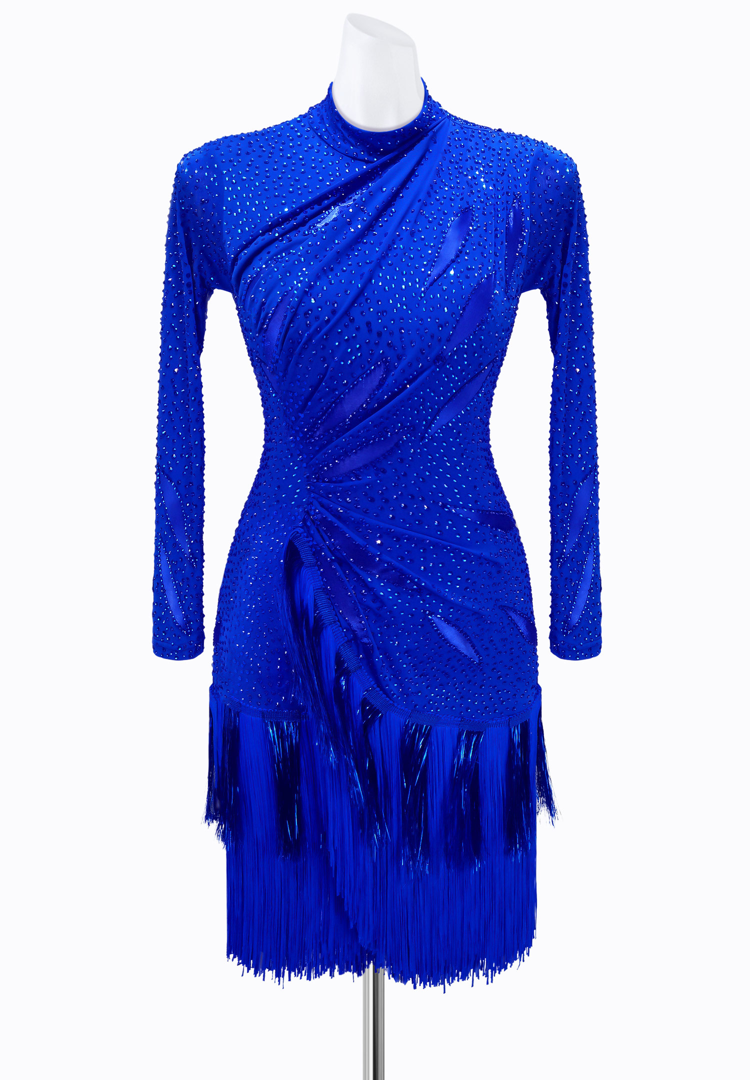 Ruched Wave Latin Dress AM-L3688