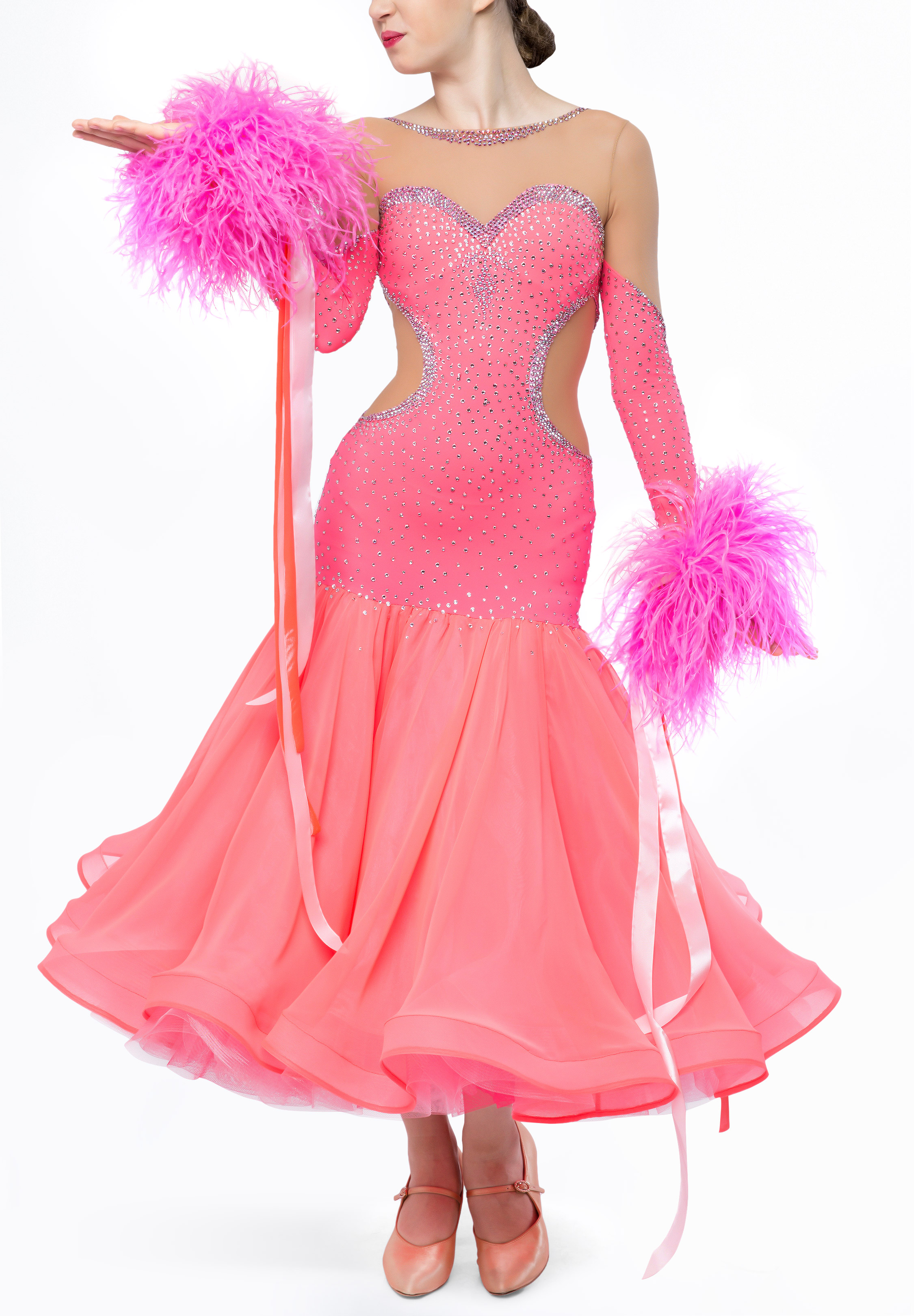 Pink Grapefruit Junior Ballroom Dress 
