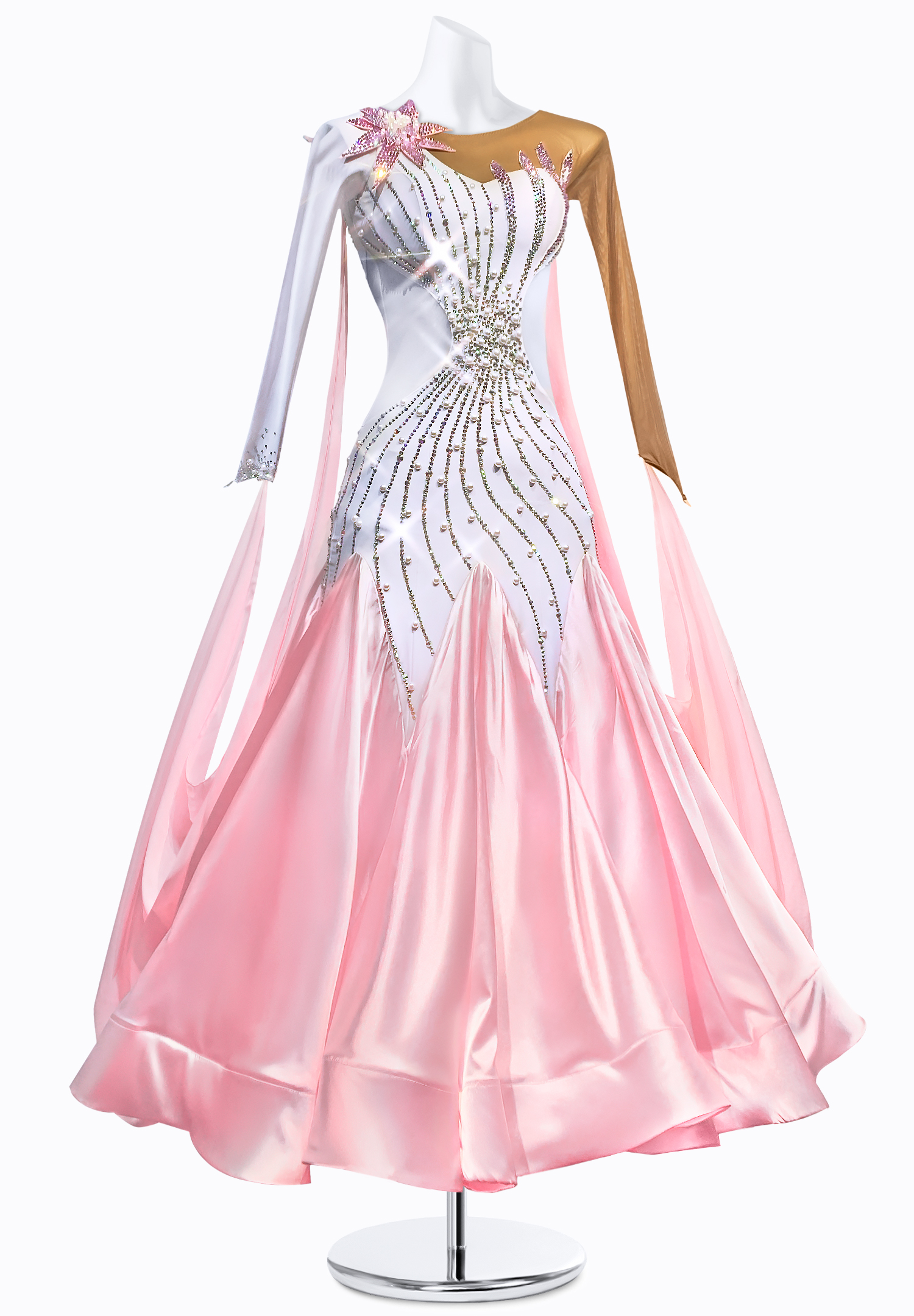 Satin Flower Ballroom Gown PR-B200013