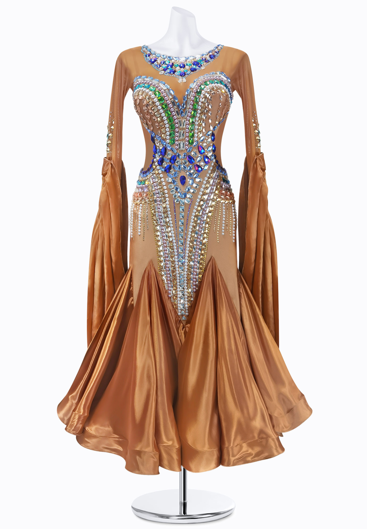 Satin Sands Ballroom Gown AM-B3398