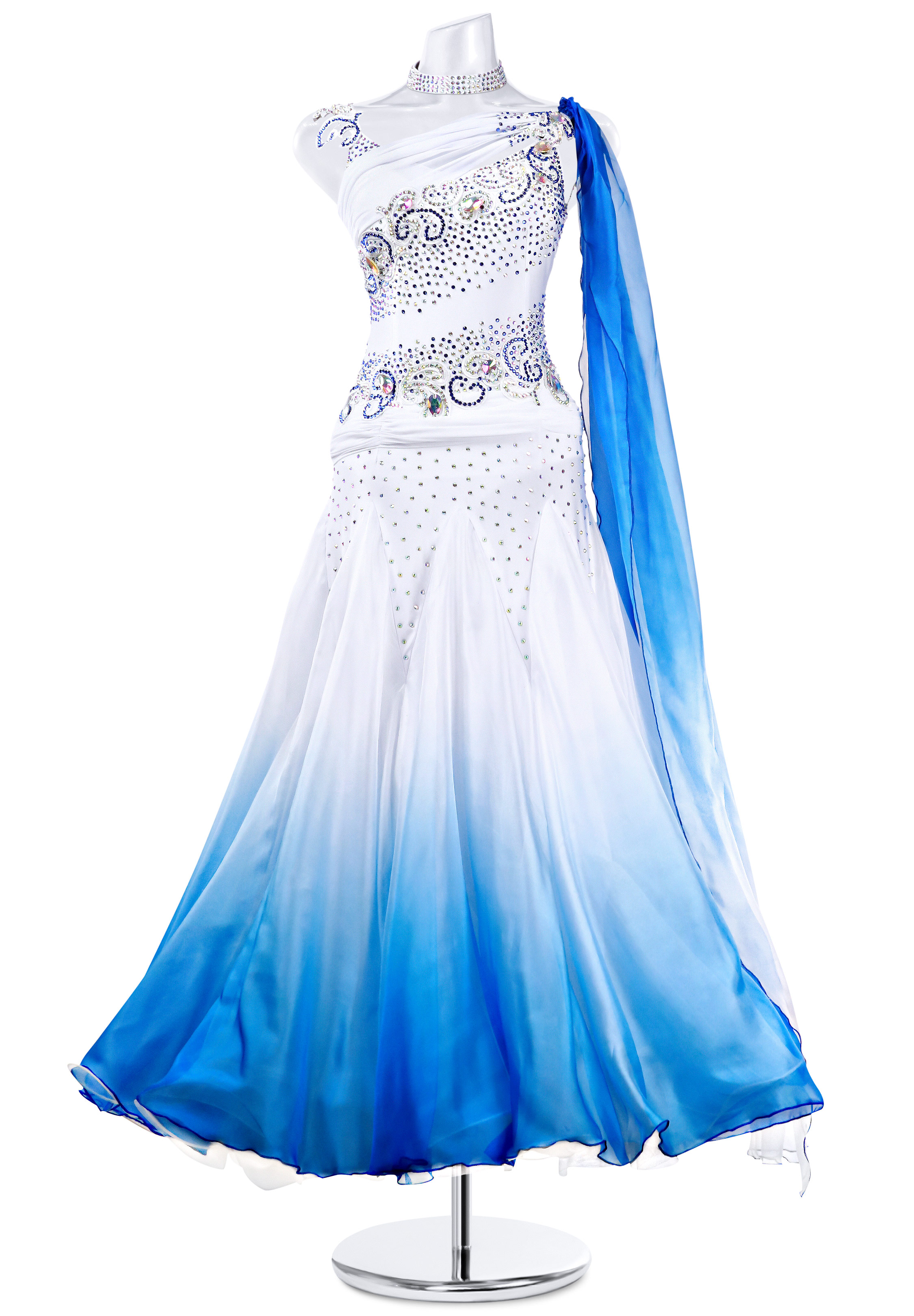 Sea Wind Fading Long Ballroom Gown MQ-B190