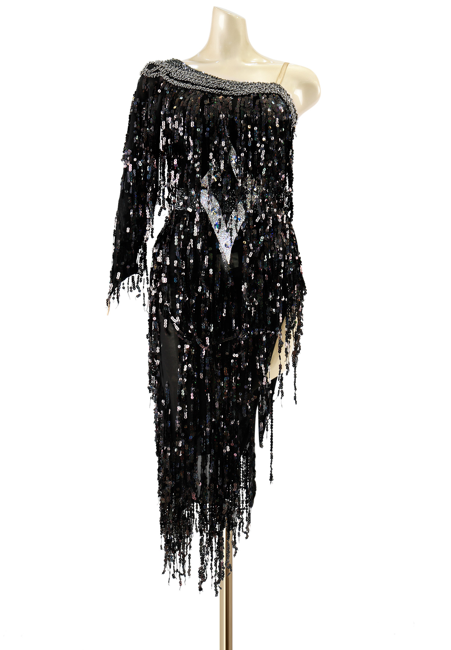 Sequin Fringe Latin Performance Dress PC-WL18020