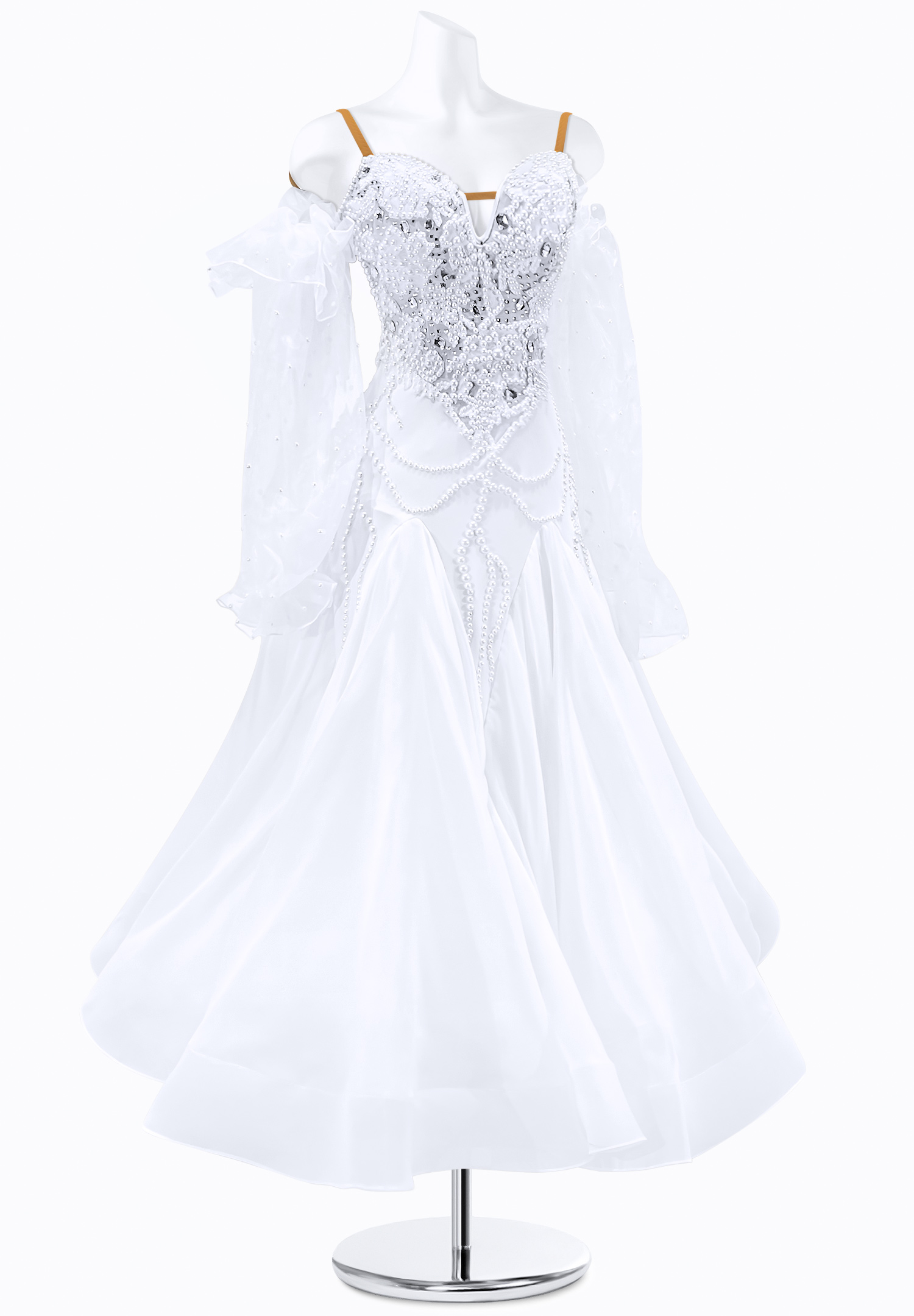 Sheer Pearl Ballroom Gown PR-B220051