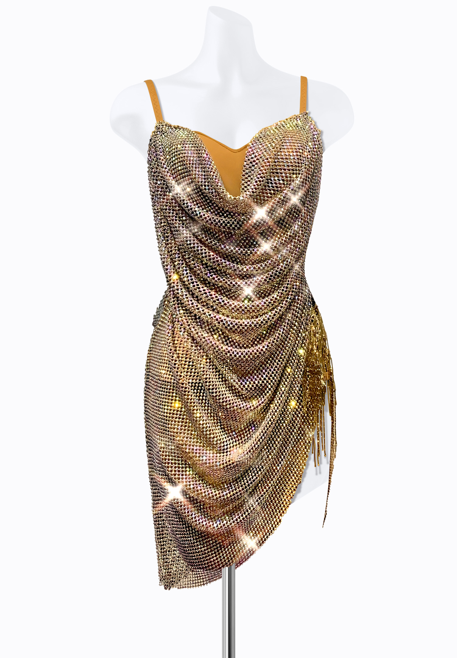 Shimmering Mesh Latin Dress PR-L215100