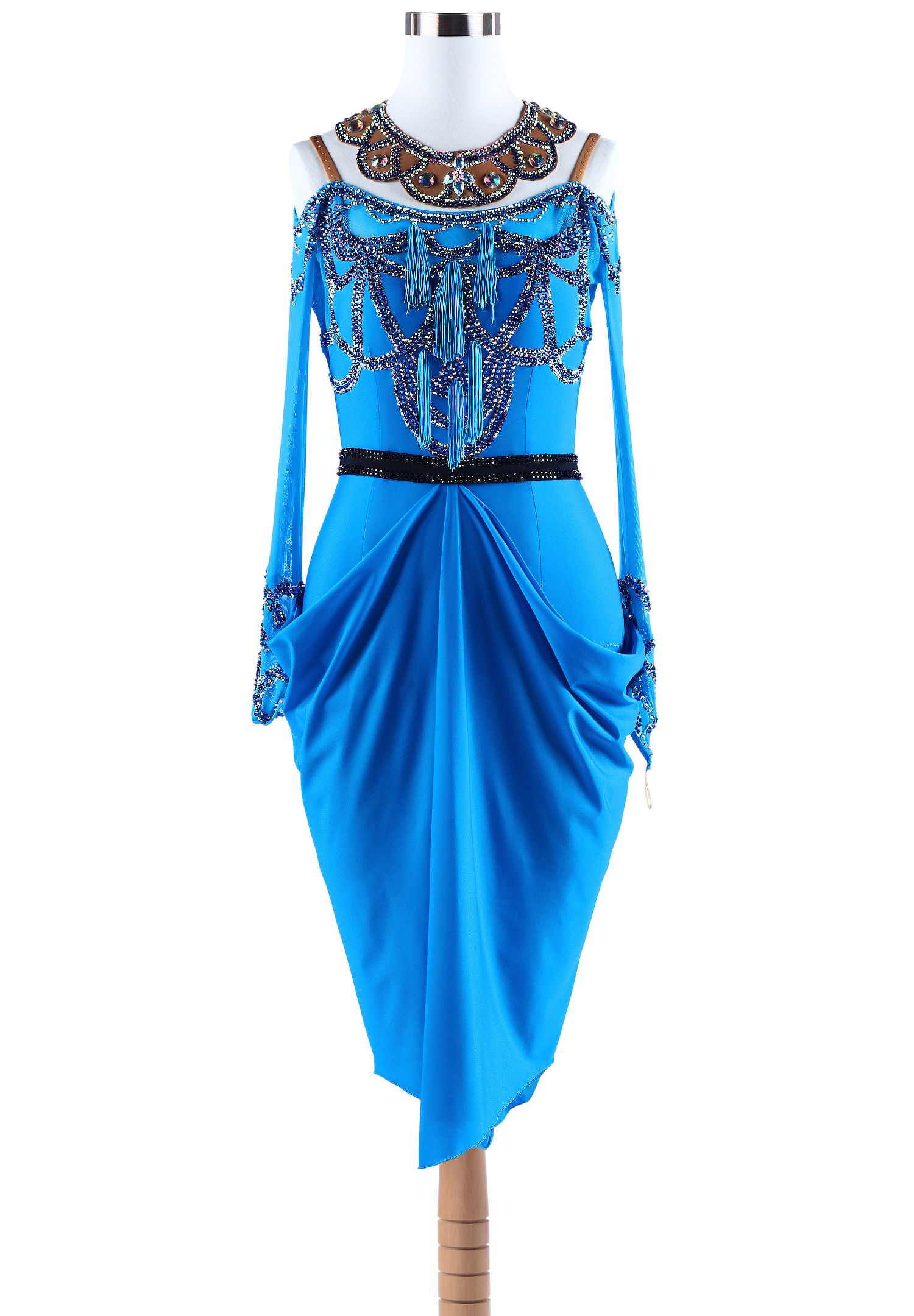 Sizzling Draped Skirt Latin Performance Dress VN-L5268