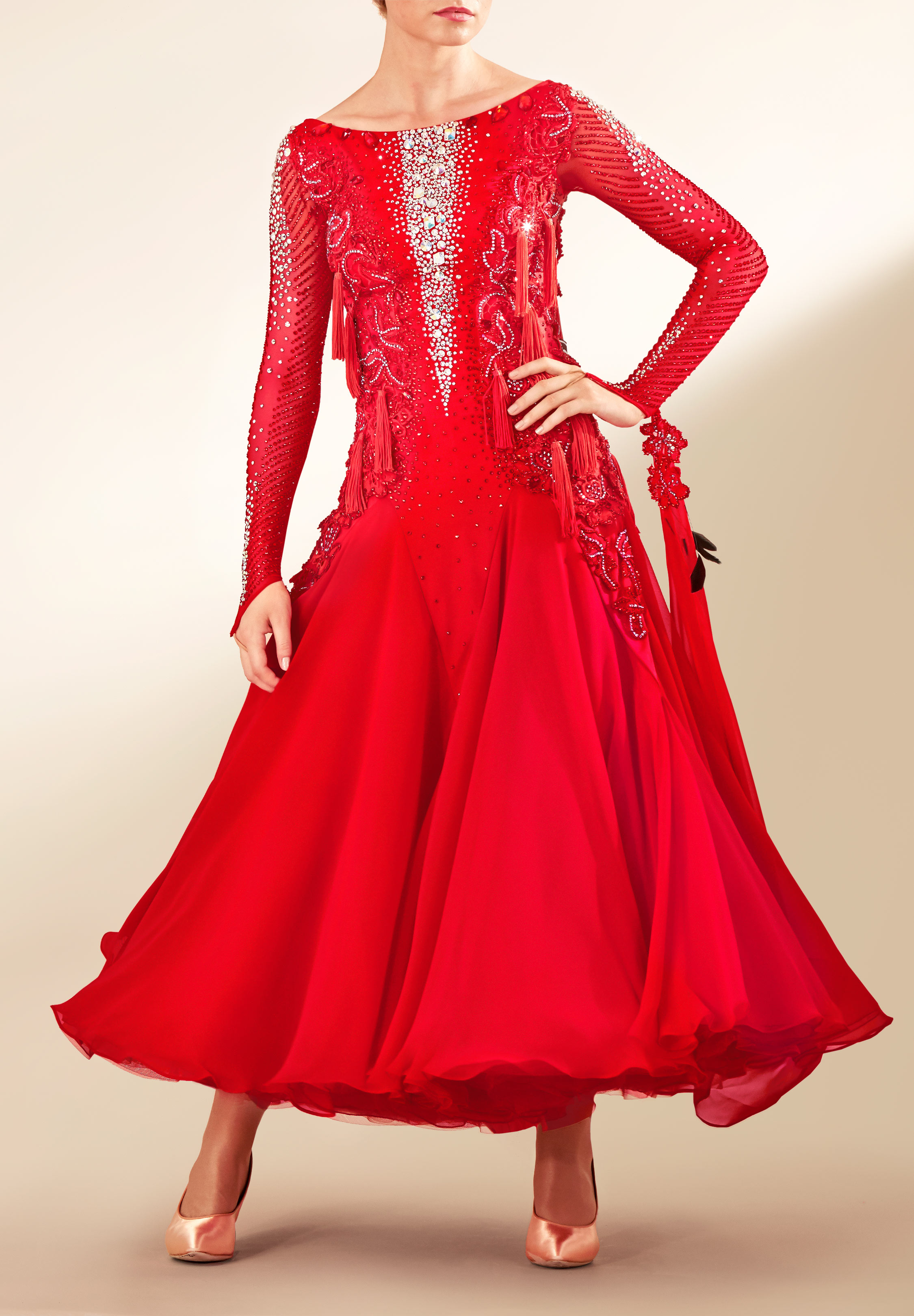 Spark Spray Tassel Ballroom Gown PC-WB19026