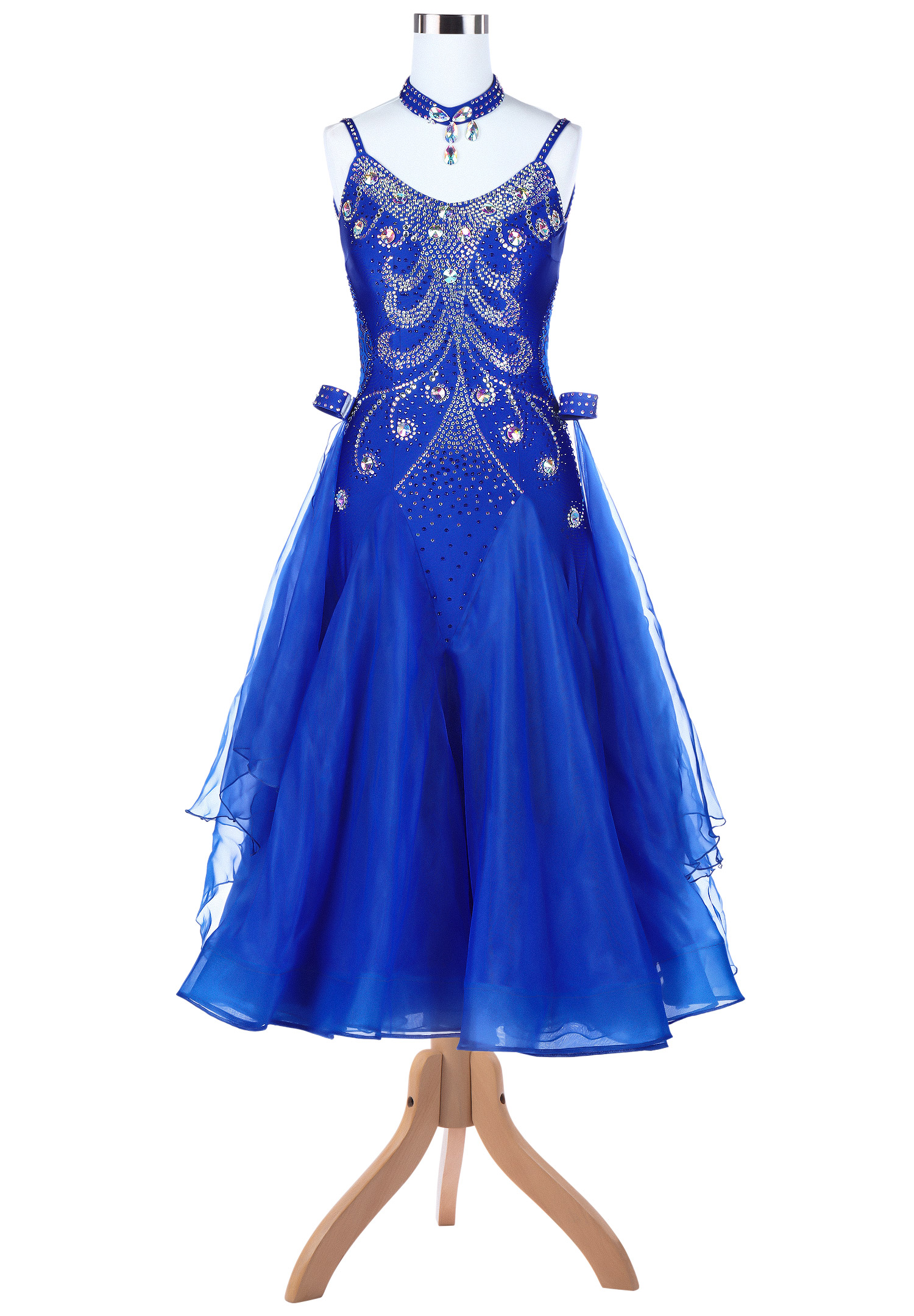 Sparkling Fish Tail Motif Ballroom Competition Dress VN-A5313