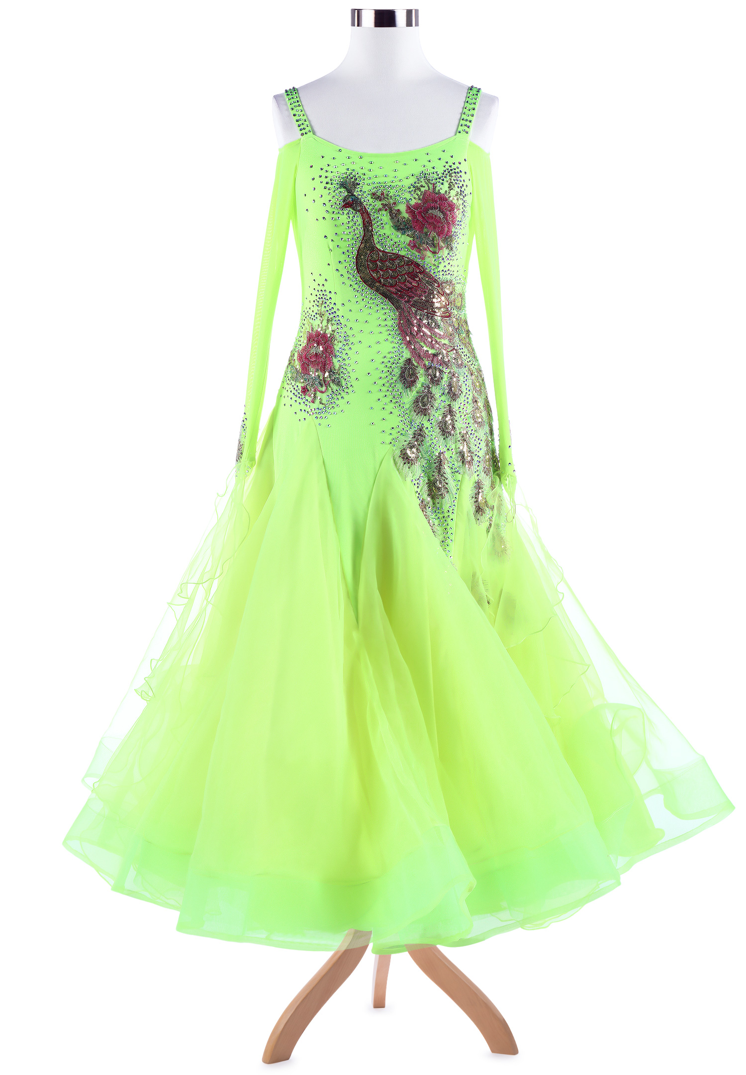 Sparkly Peacock Ballroom Performance Dress VN-A5365