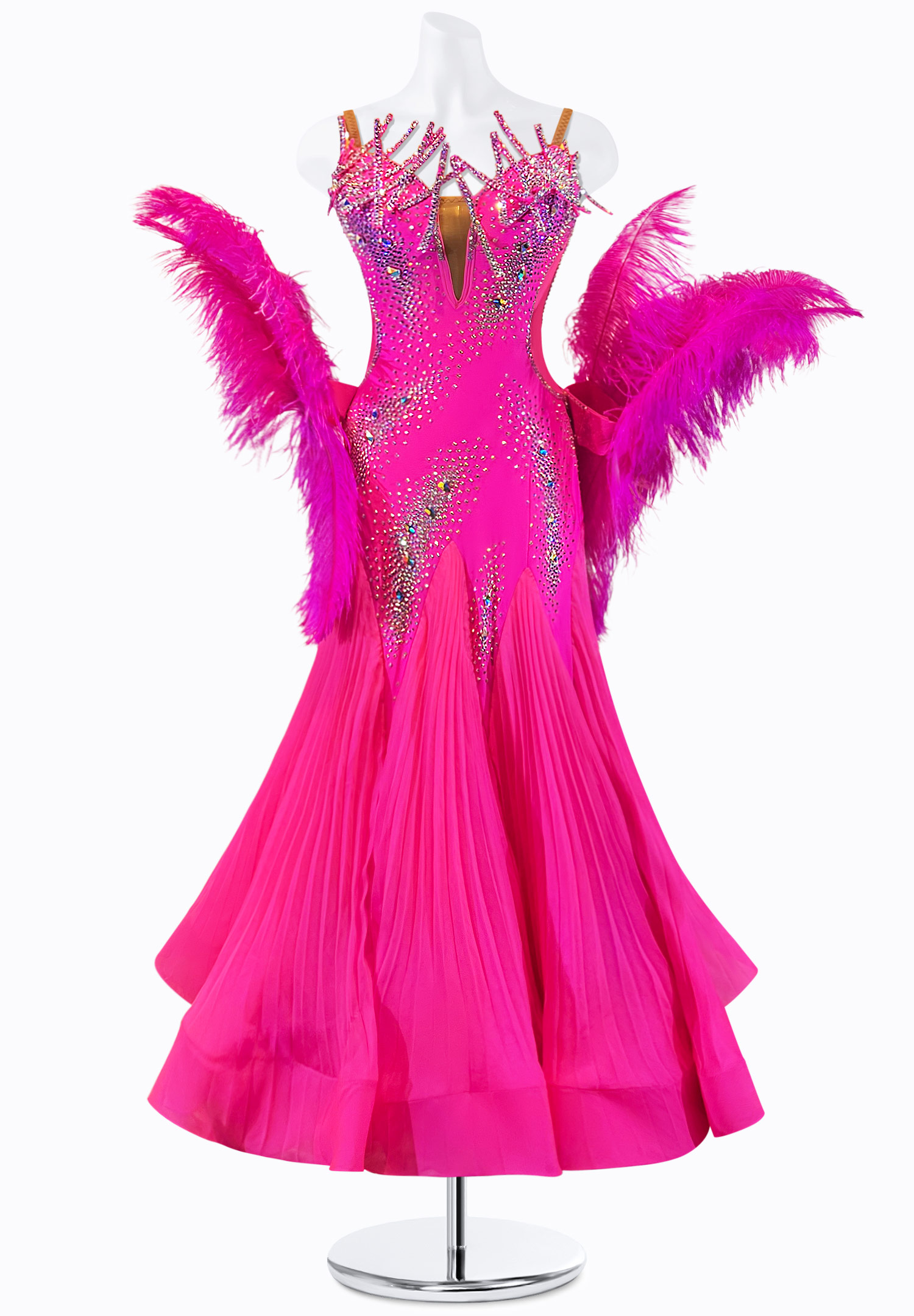 Strappy Feather Ballroom Gown PR-B220004