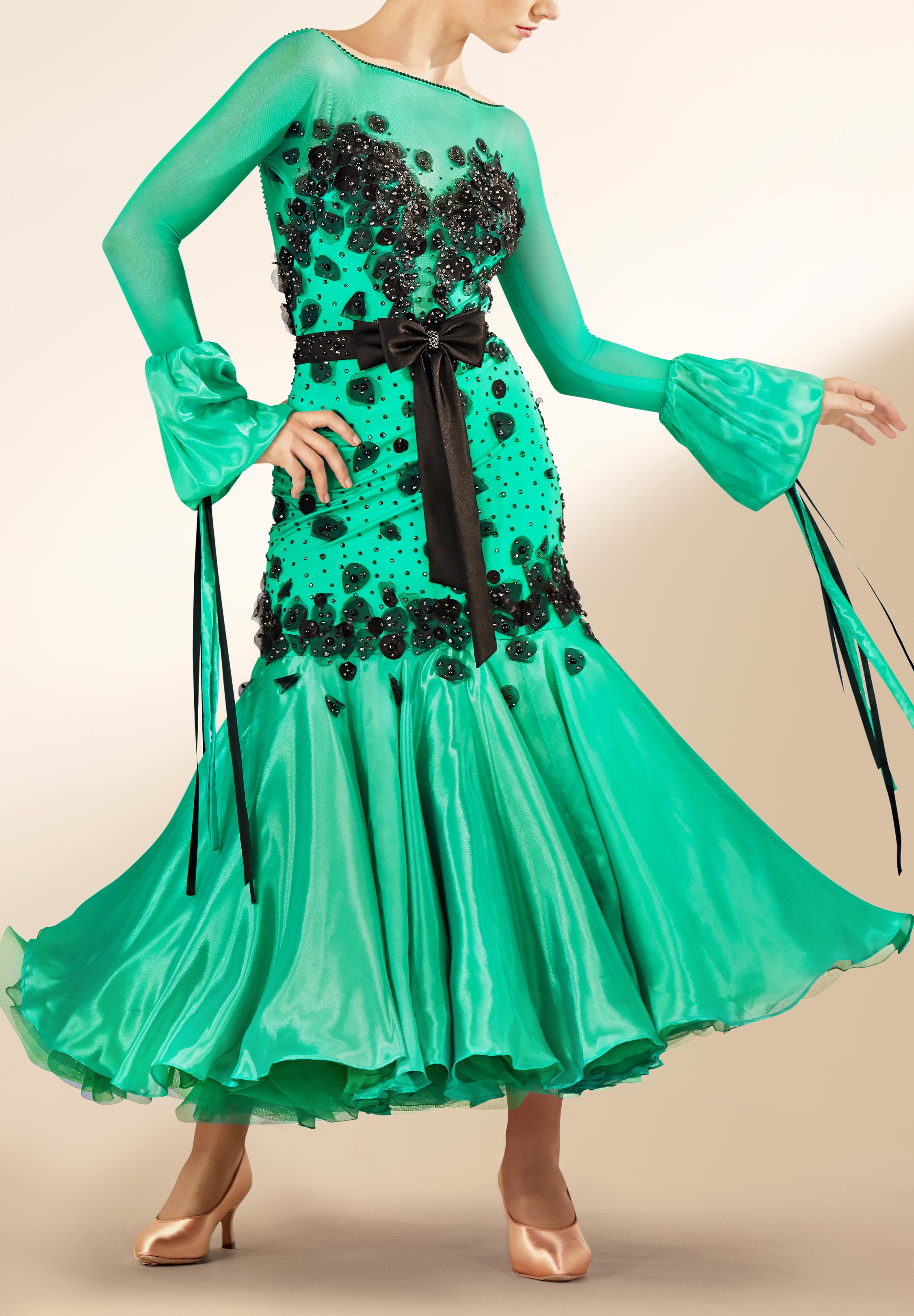 Sweet Bow Ballroom Performance Gown PC-WB19073