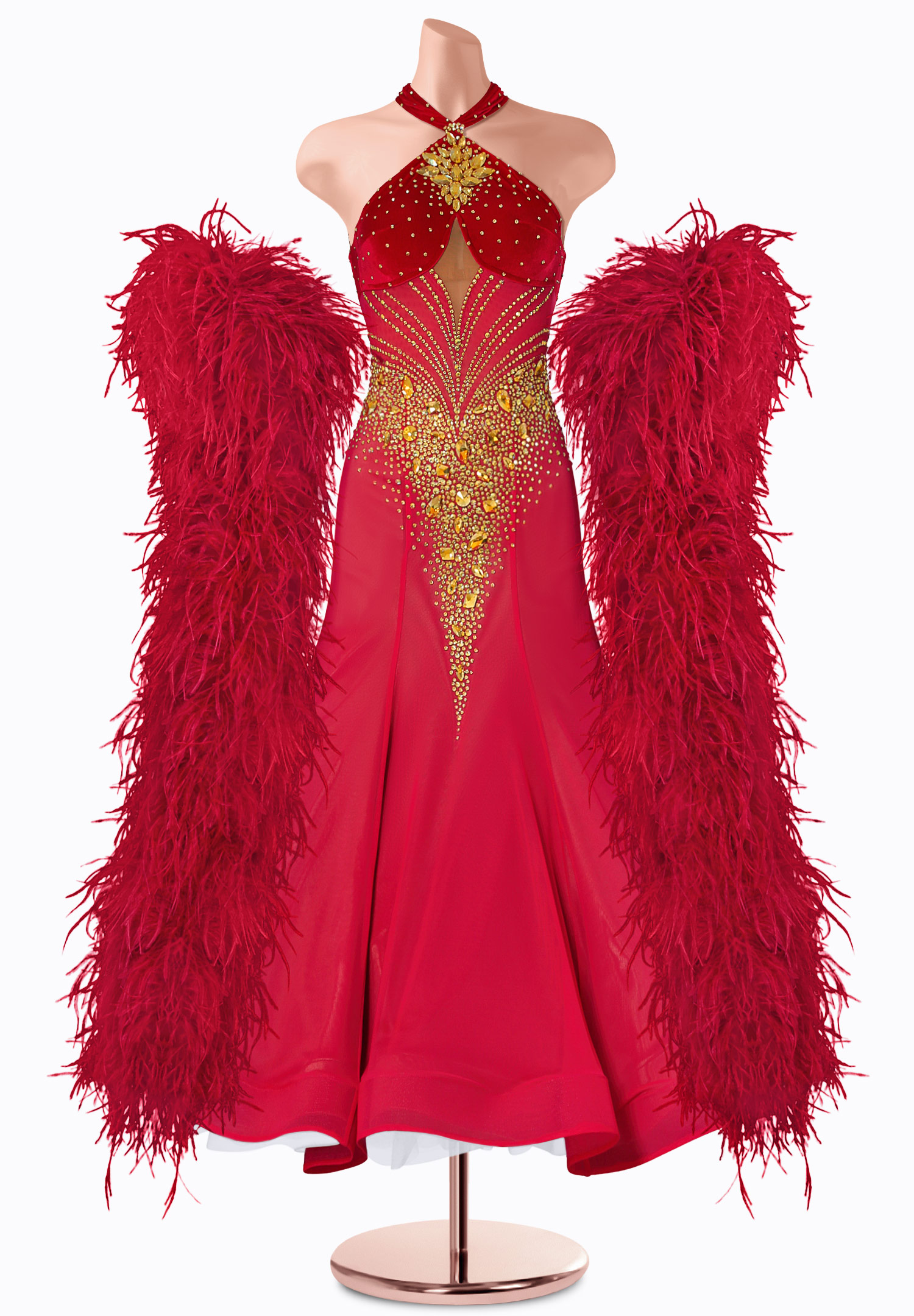 Scarlet Shine Ballroom Gown TID-BM1107